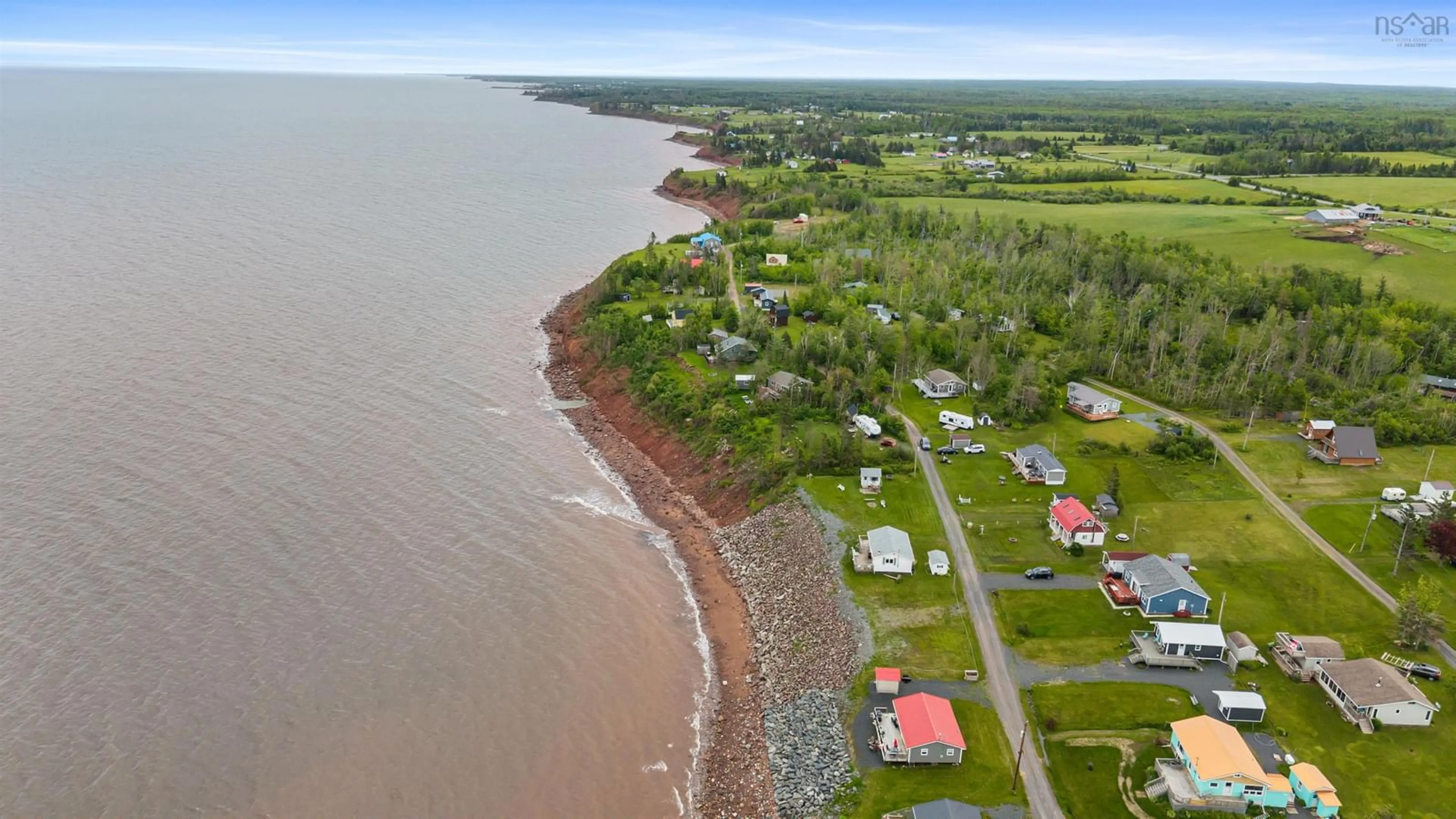 A pic from outside/outdoor area/front of a property/back of a property/a pic from drone, water/lake/river/ocean view for 83 Red Cliff Dr, Seafoam Nova Scotia B0K 1N0