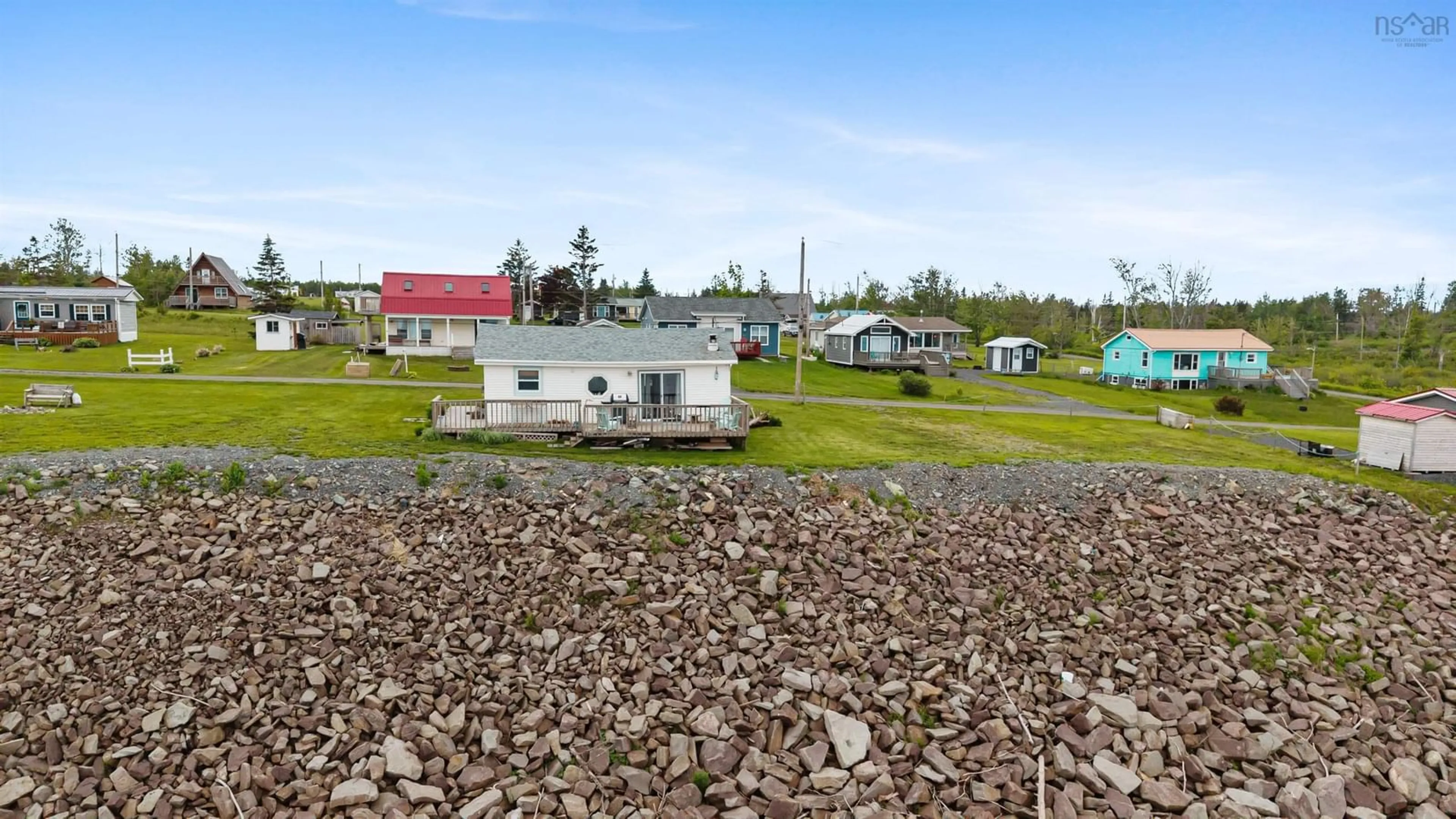 A pic from outside/outdoor area/front of a property/back of a property/a pic from drone, water/lake/river/ocean view for 83 Red Cliff Dr, Seafoam Nova Scotia B0K 1N0