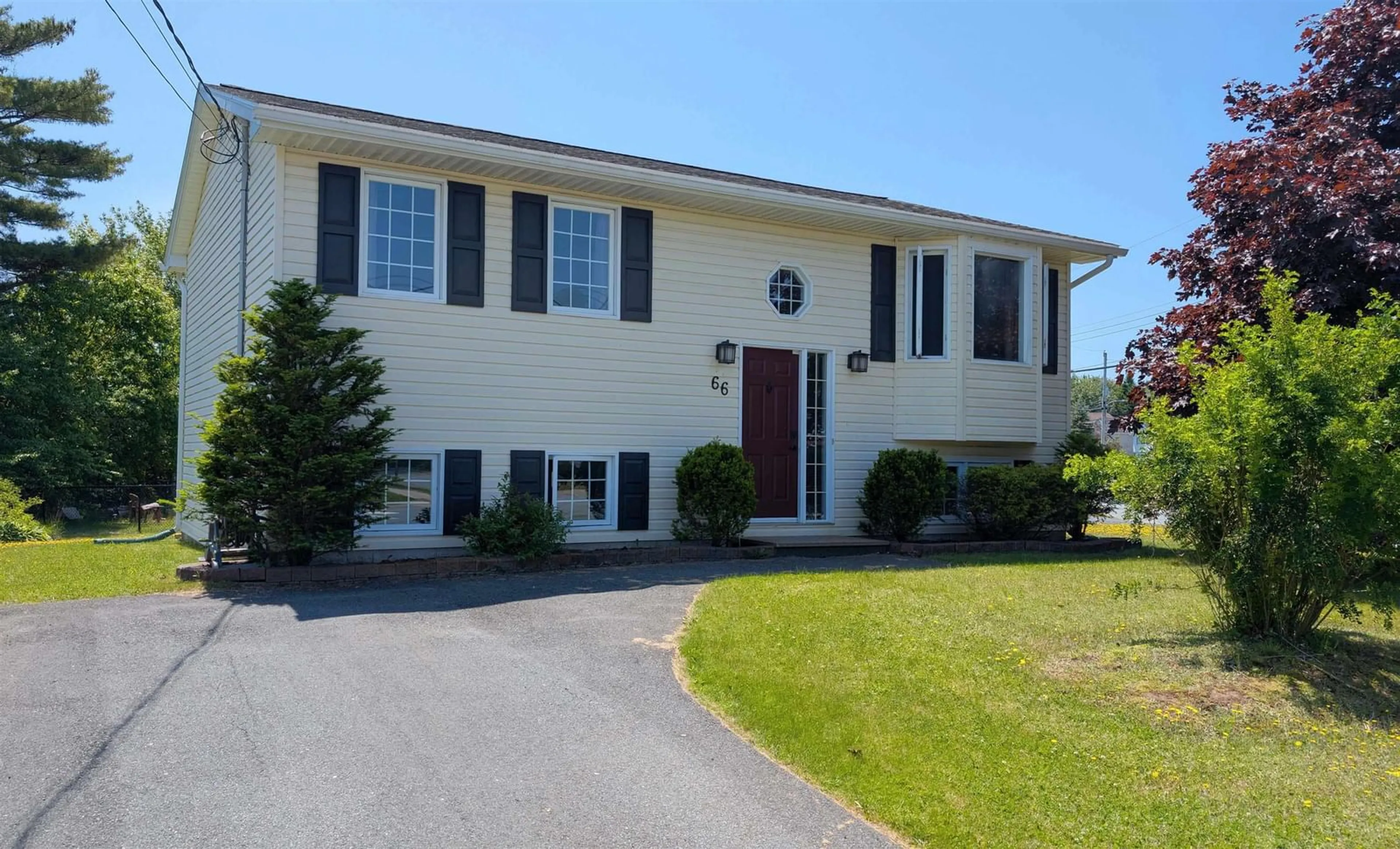 Home with vinyl exterior material, street for 66 James St, Timberlea Nova Scotia B3T 1N9