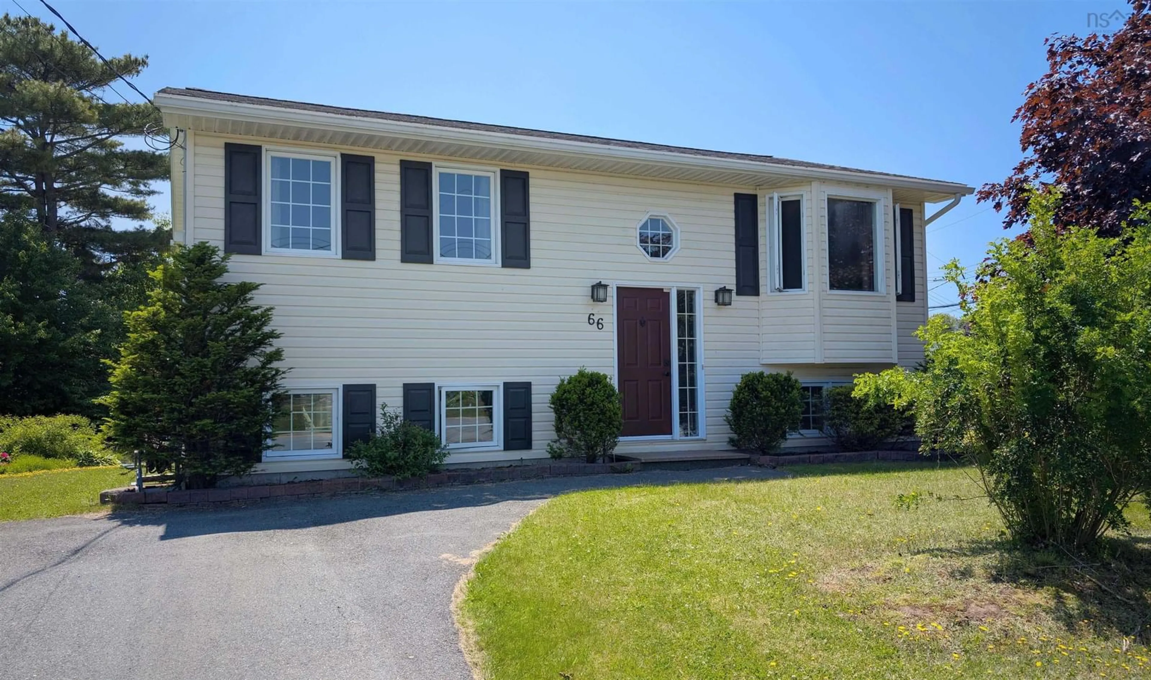 Home with vinyl exterior material, street for 66 James St, Timberlea Nova Scotia B3T 1N9