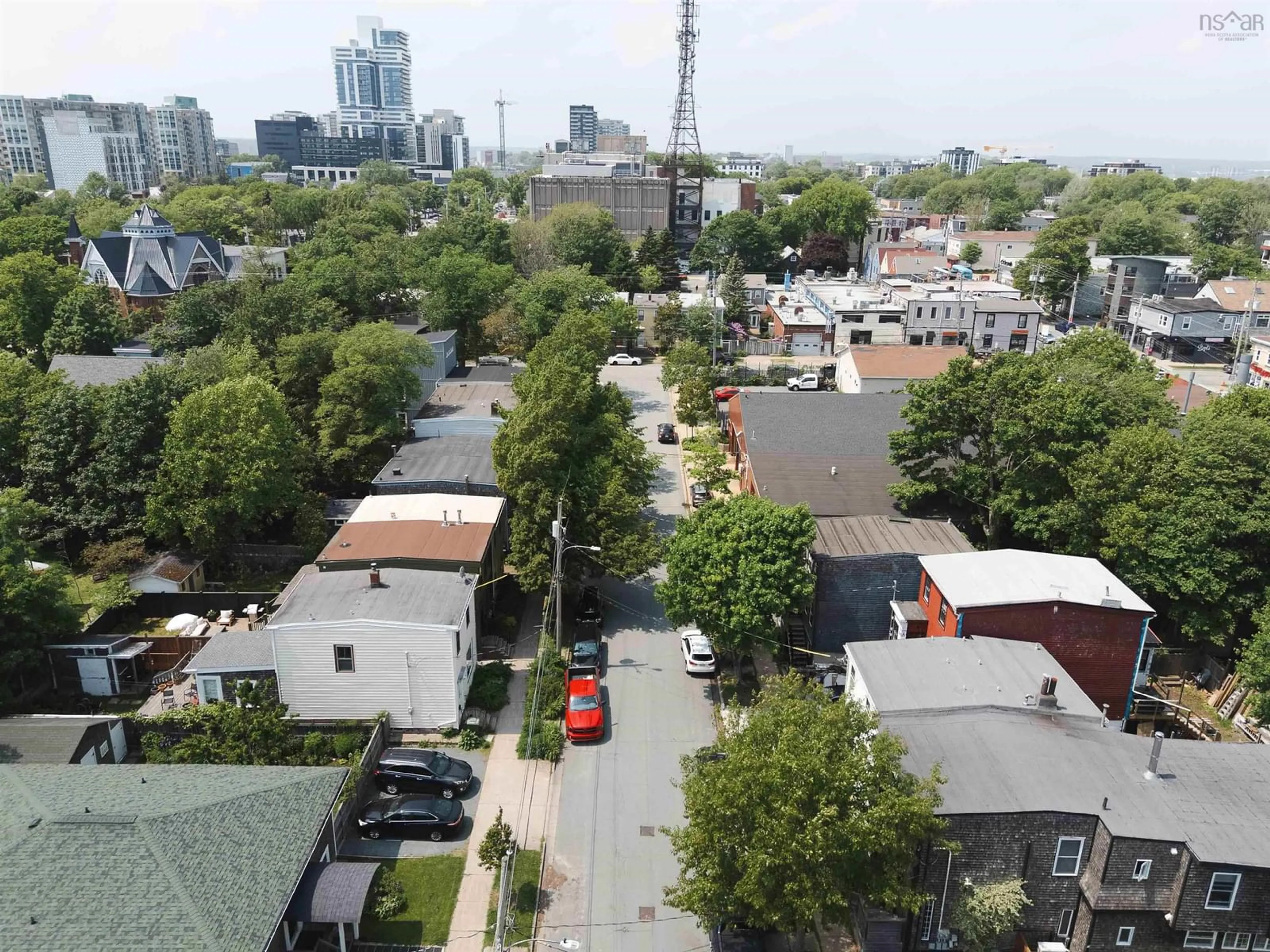 A pic from outside/outdoor area/front of a property/back of a property/a pic from drone, city buildings view from balcony for 2476 John St, Halifax Nova Scotia B3K 4K7
