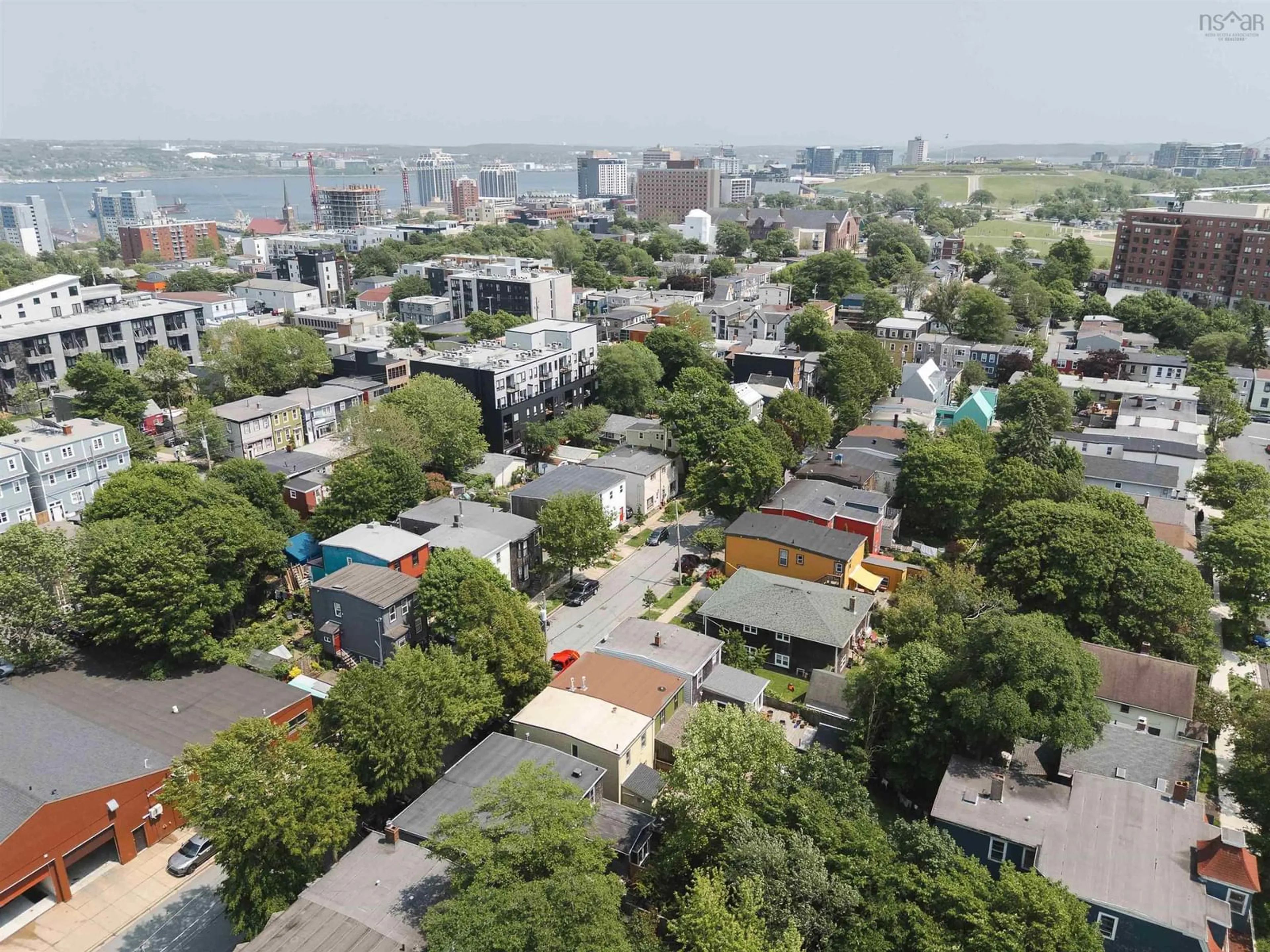 A pic from outside/outdoor area/front of a property/back of a property/a pic from drone, city buildings view from balcony for 2476 John St, Halifax Nova Scotia B3K 4K7