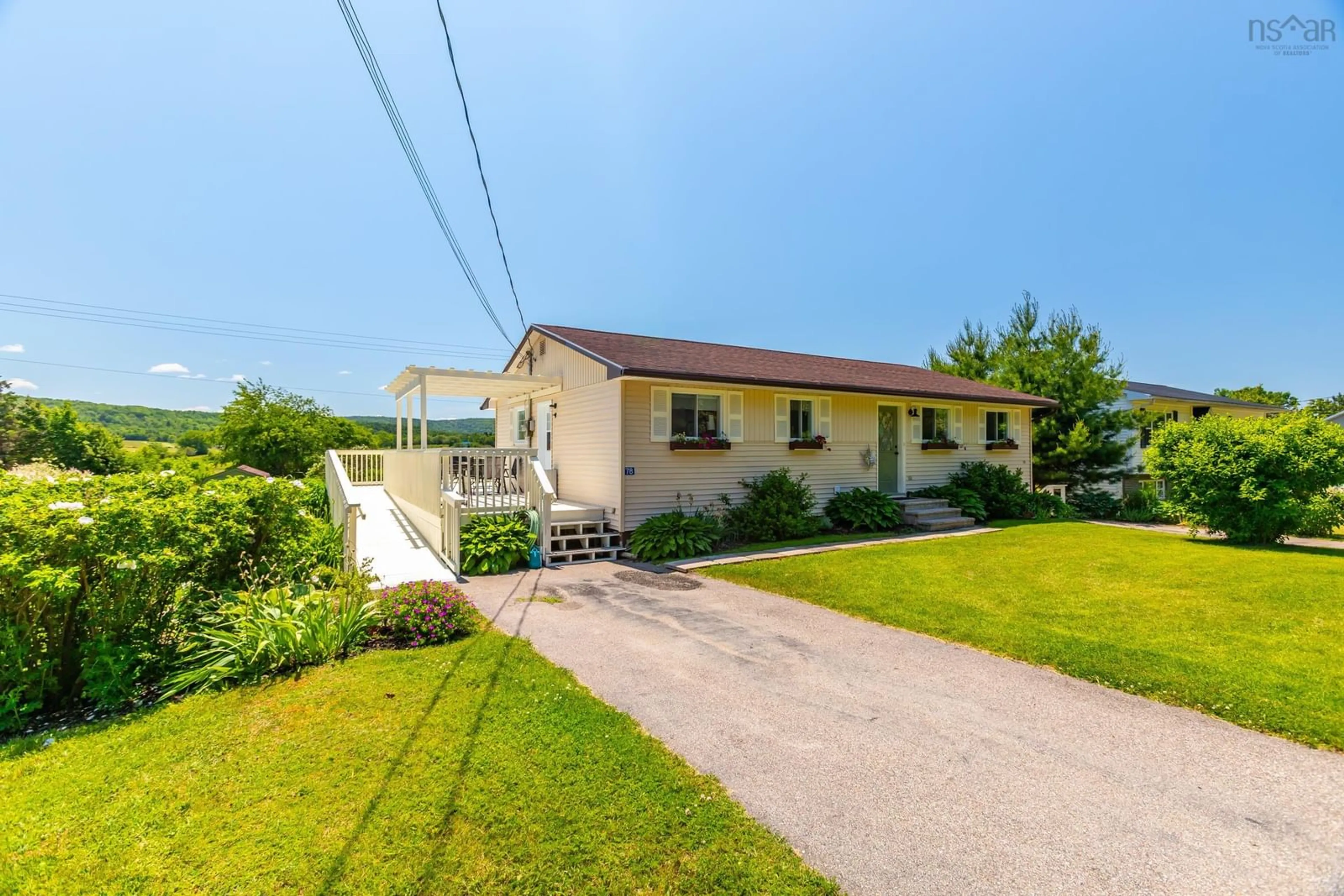 A pic from outside/outdoor area/front of a property/back of a property/a pic from drone, unknown for 78 Riverview Dr, Bridgetown Nova Scotia B0S 1C0