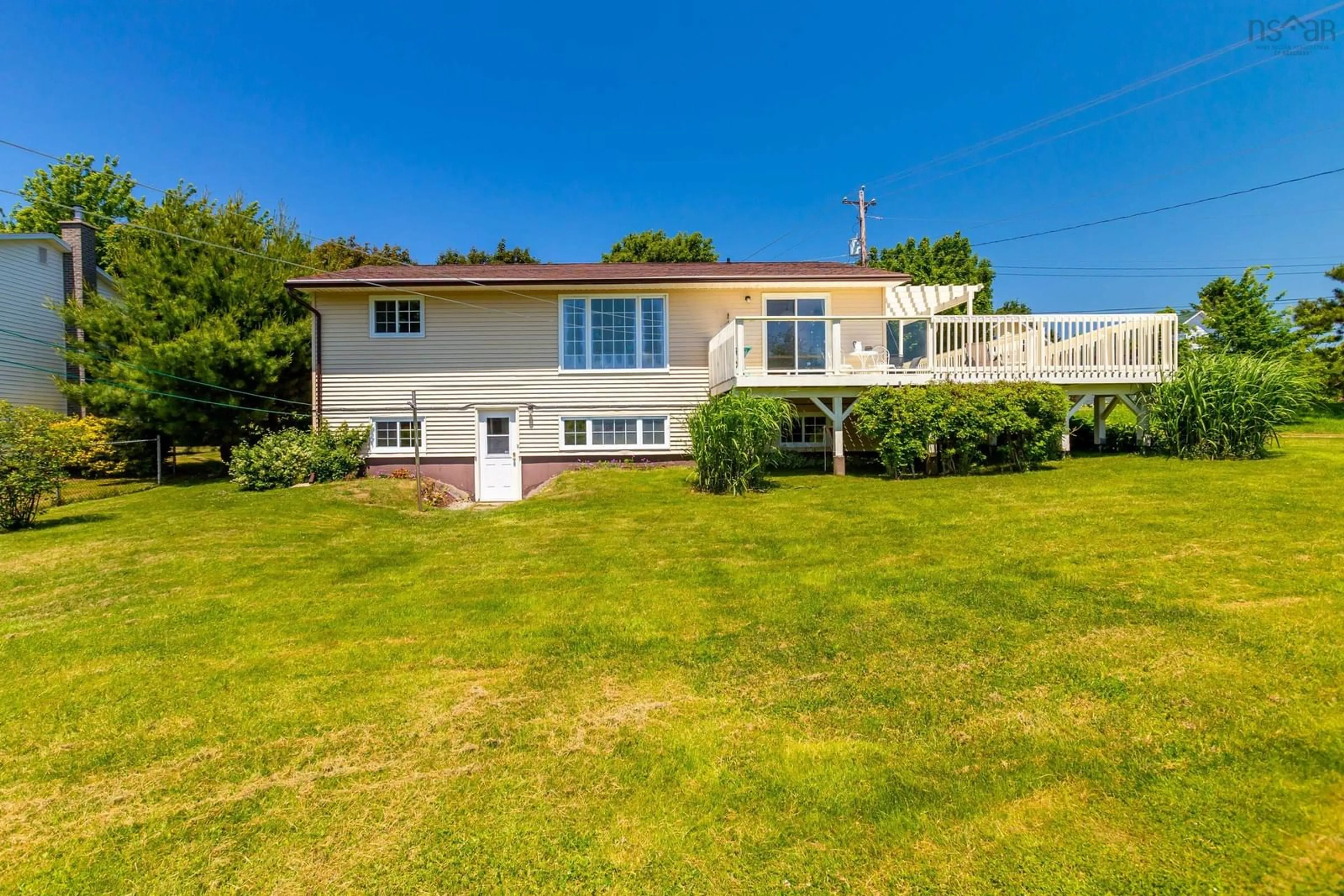 A pic from outside/outdoor area/front of a property/back of a property/a pic from drone, water/lake/river/ocean view for 78 Riverview Dr, Bridgetown Nova Scotia B0S 1C0