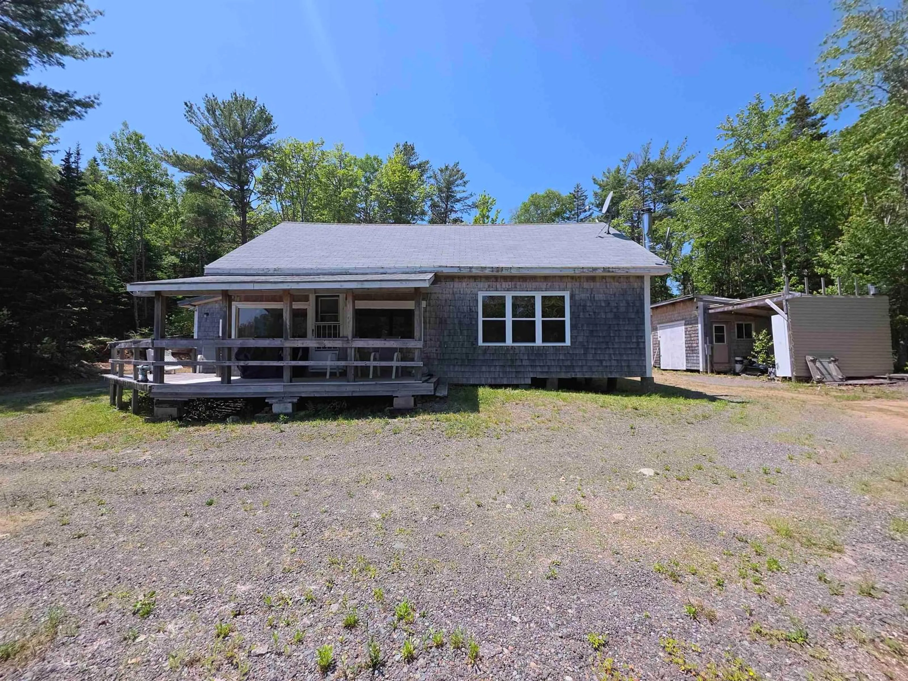 A pic from outside/outdoor area/front of a property/back of a property/a pic from drone, unknown for 510 Tom Wallace Rd, Morganville Nova Scotia B0S 1B0