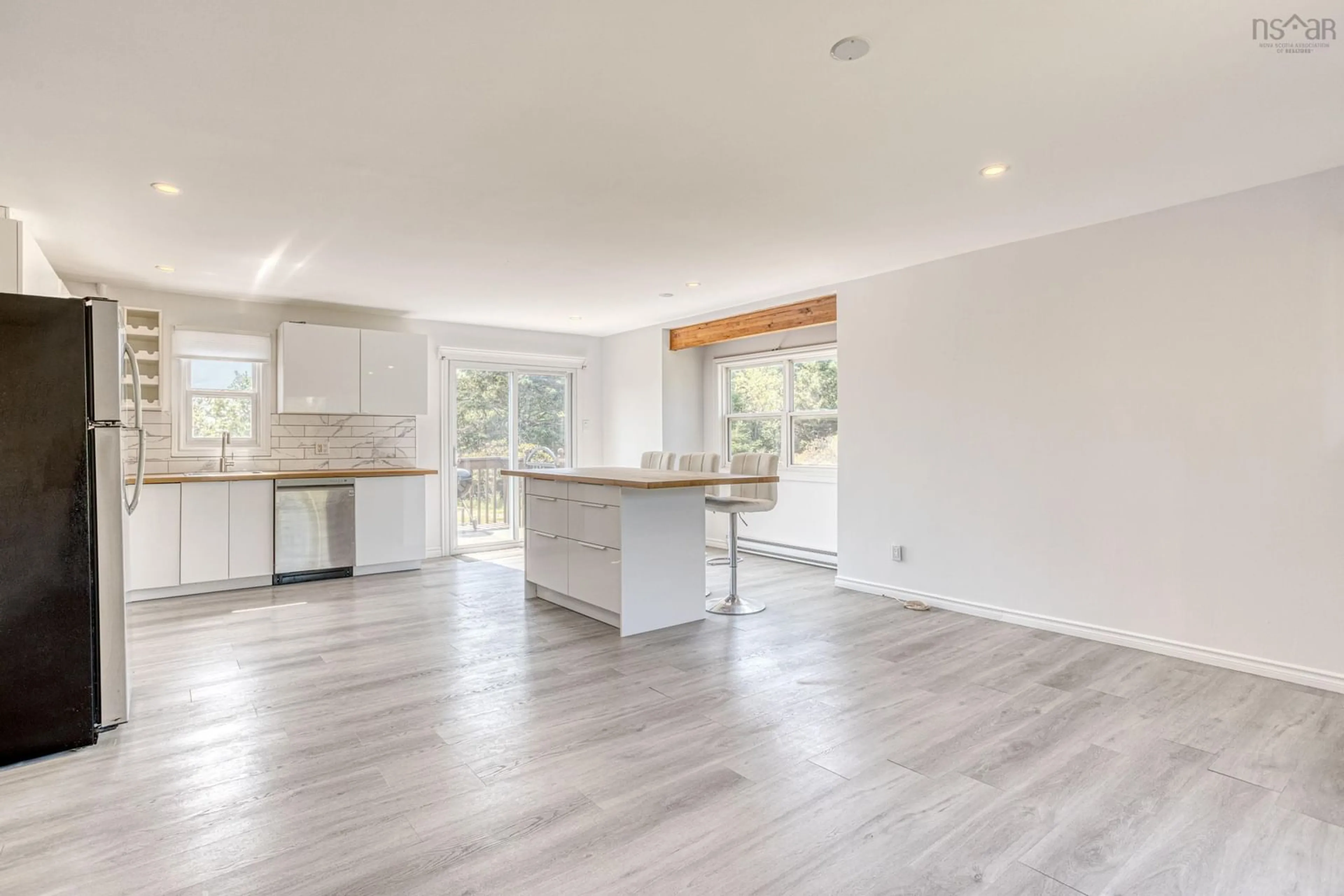 Open concept kitchen, wood/laminate floor for 292 East Pennant Rd, East Pennant Nova Scotia B3V 1L9