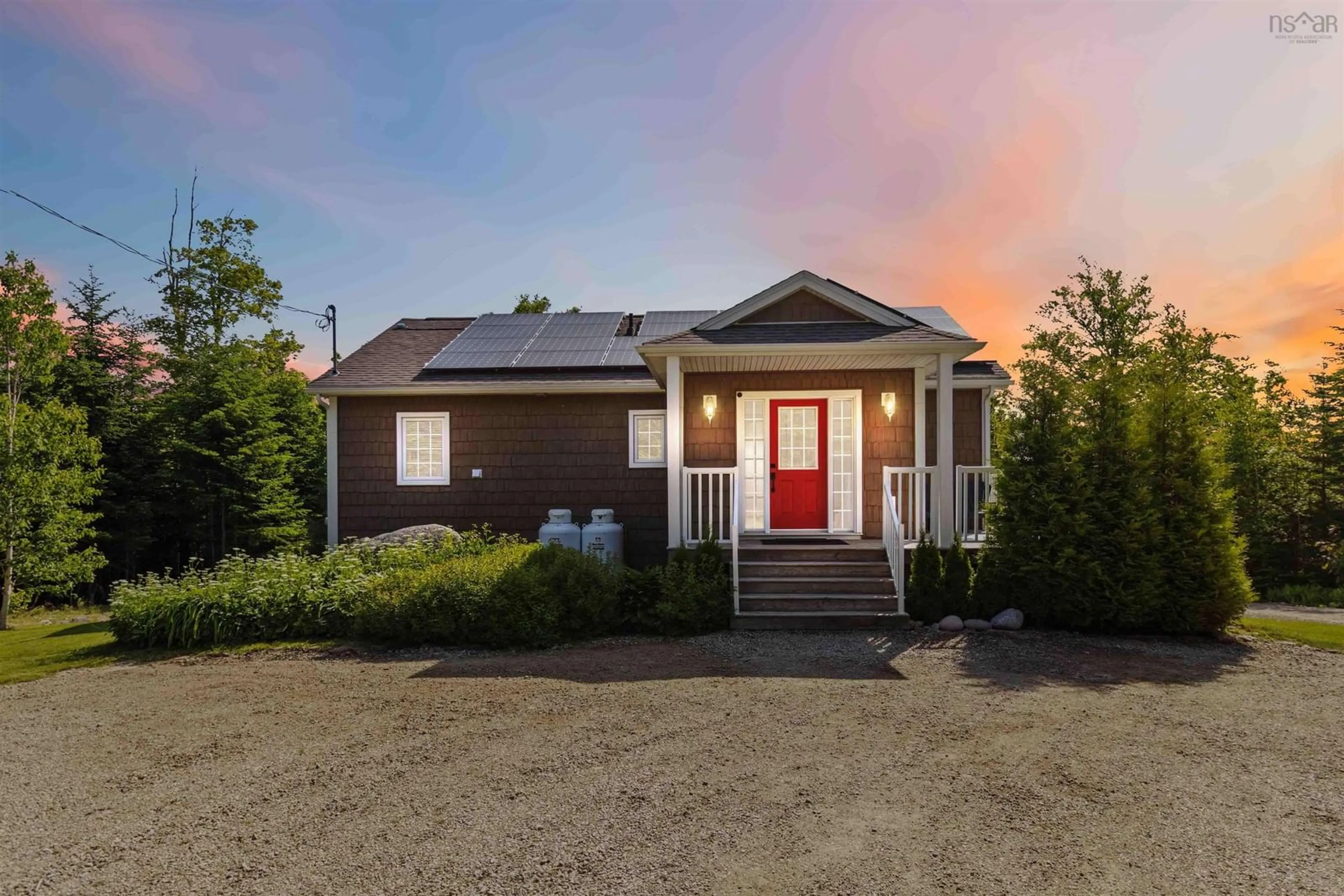 Home with vinyl exterior material, street for 110 Oakridge Rd, Mill Road Nova Scotia B0J 2M0