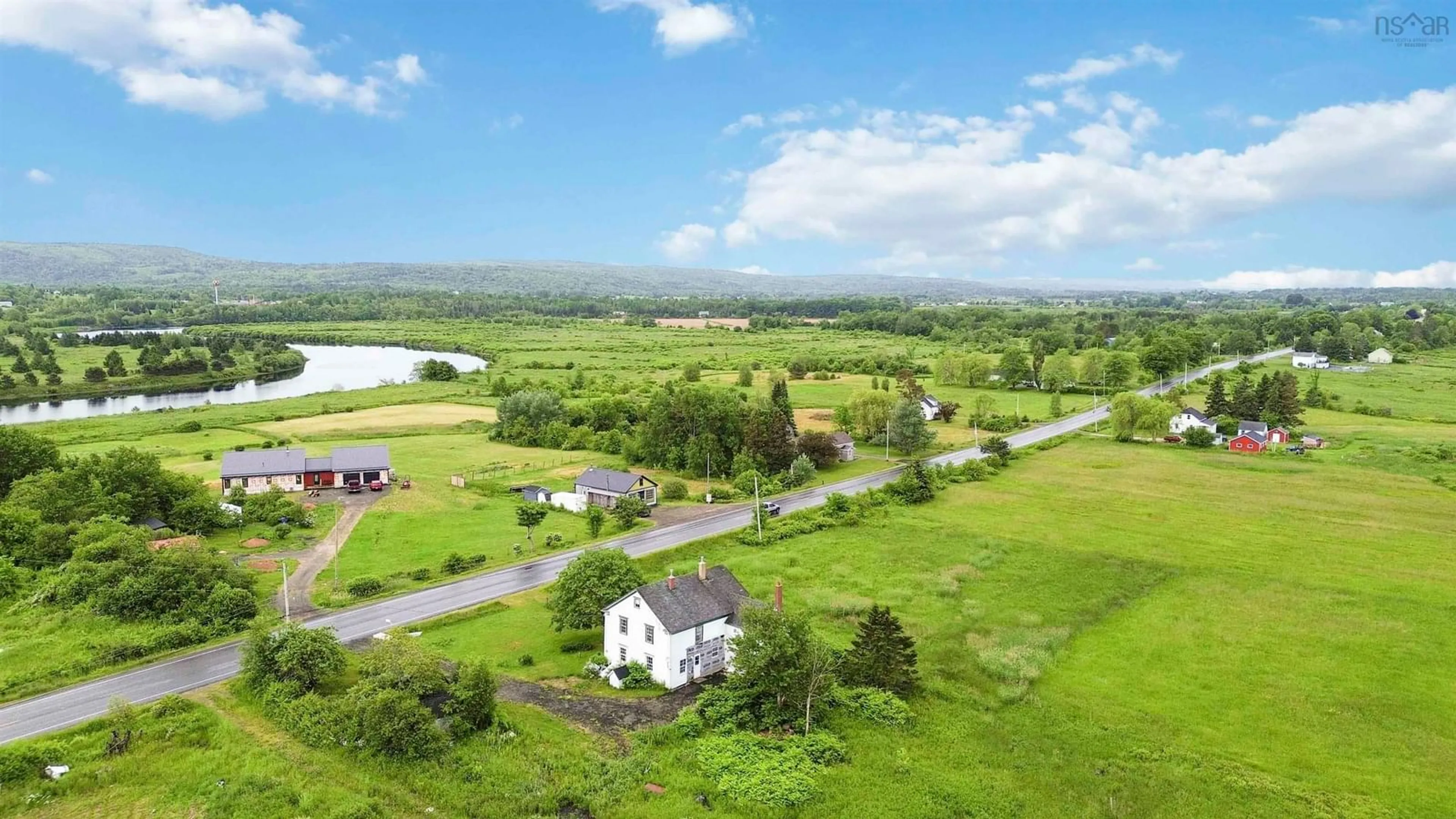 A pic from outside/outdoor area/front of a property/back of a property/a pic from drone, water/lake/river/ocean view for 8045 Highway 1, Upper Granville Nova Scotia B0S 1A0