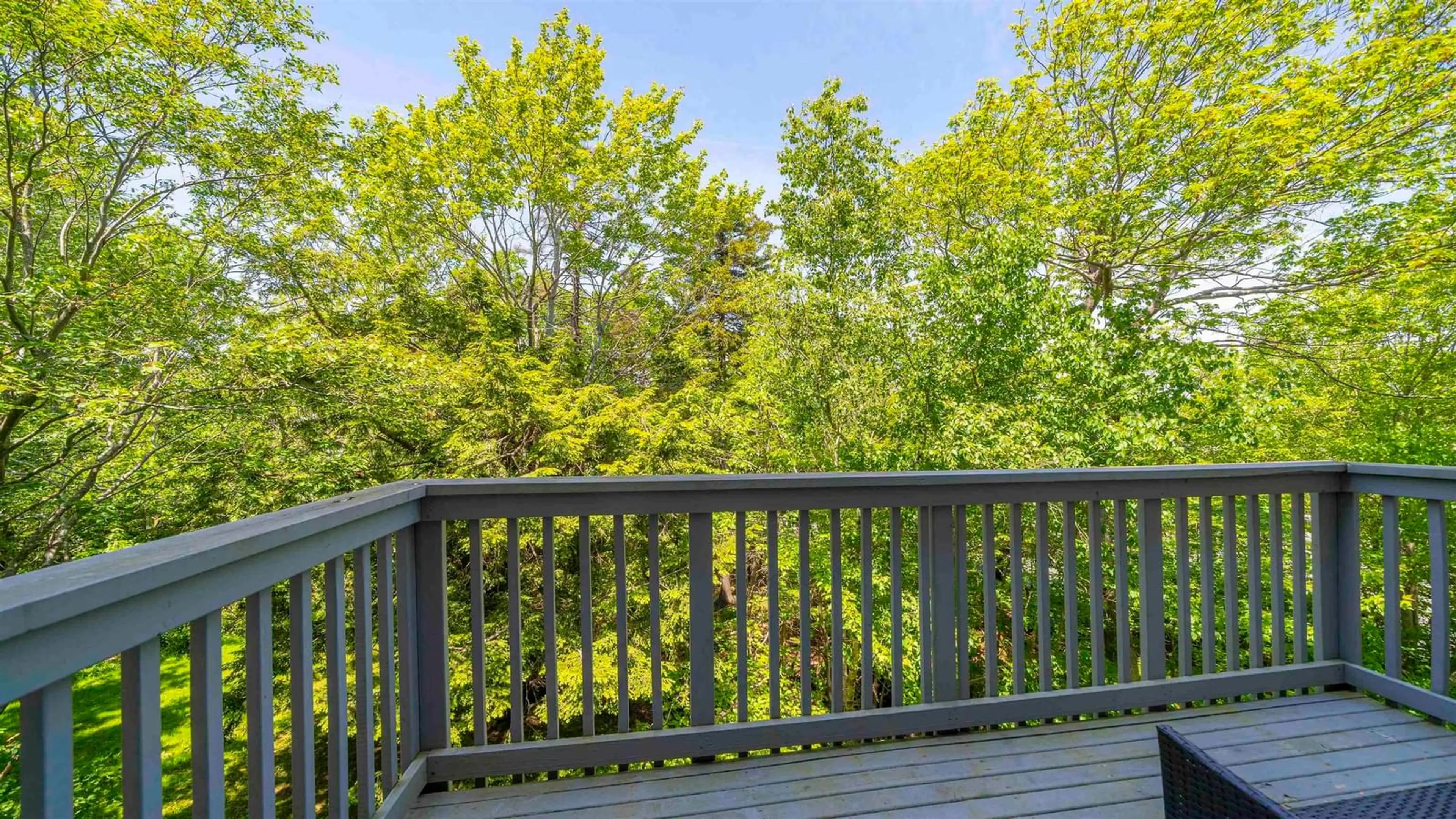 Patio, forest/trees view for 159 Farnham Gate #204, Clayton Park Nova Scotia B3M 4A3