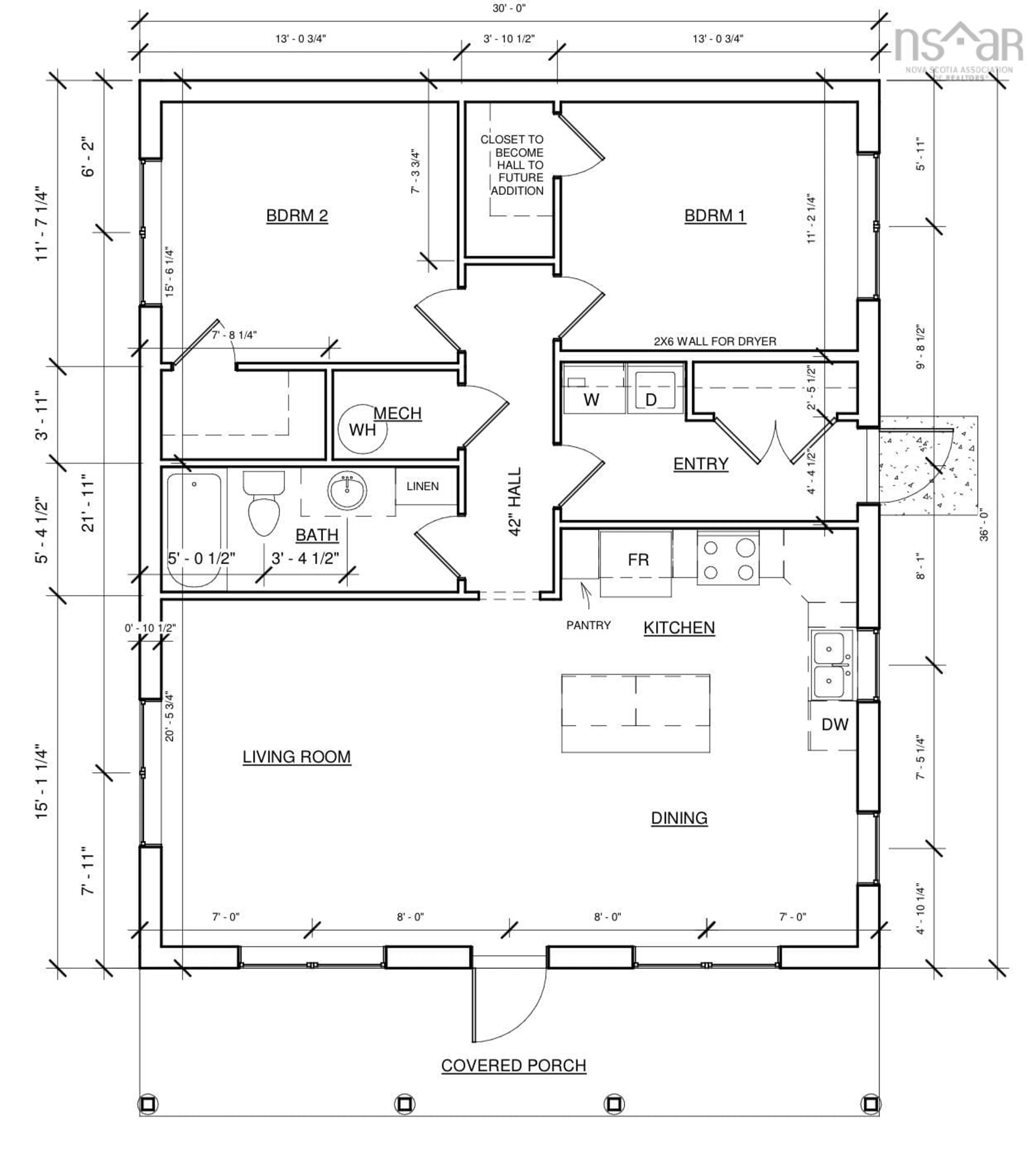 Floor plan for 984 Parkside Dr, Centreville Nova Scotia B0P 1J0