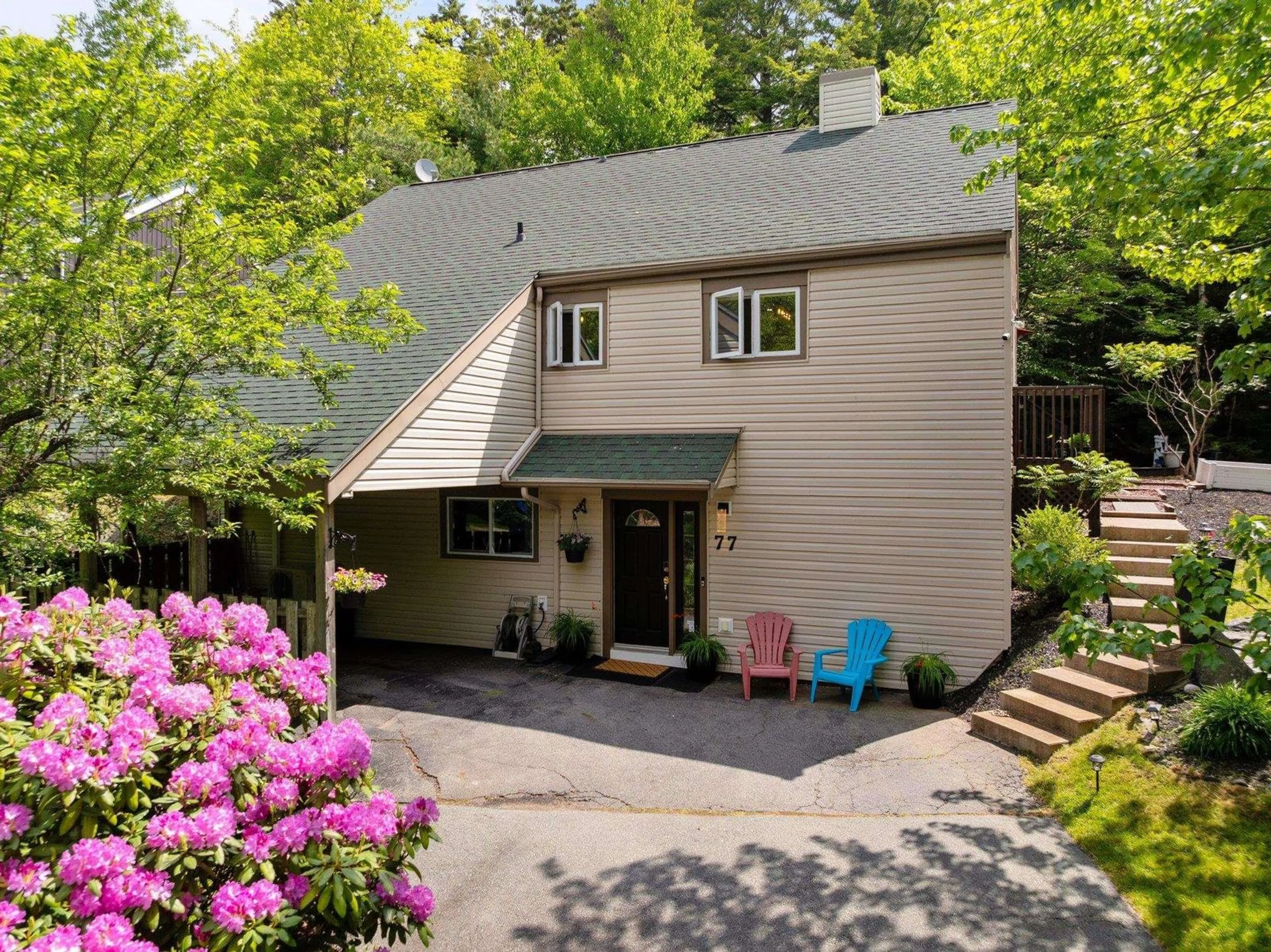 Home with vinyl exterior material, street for 77 Bedford Hills Rd, Bedford Nova Scotia B4A 1J8
