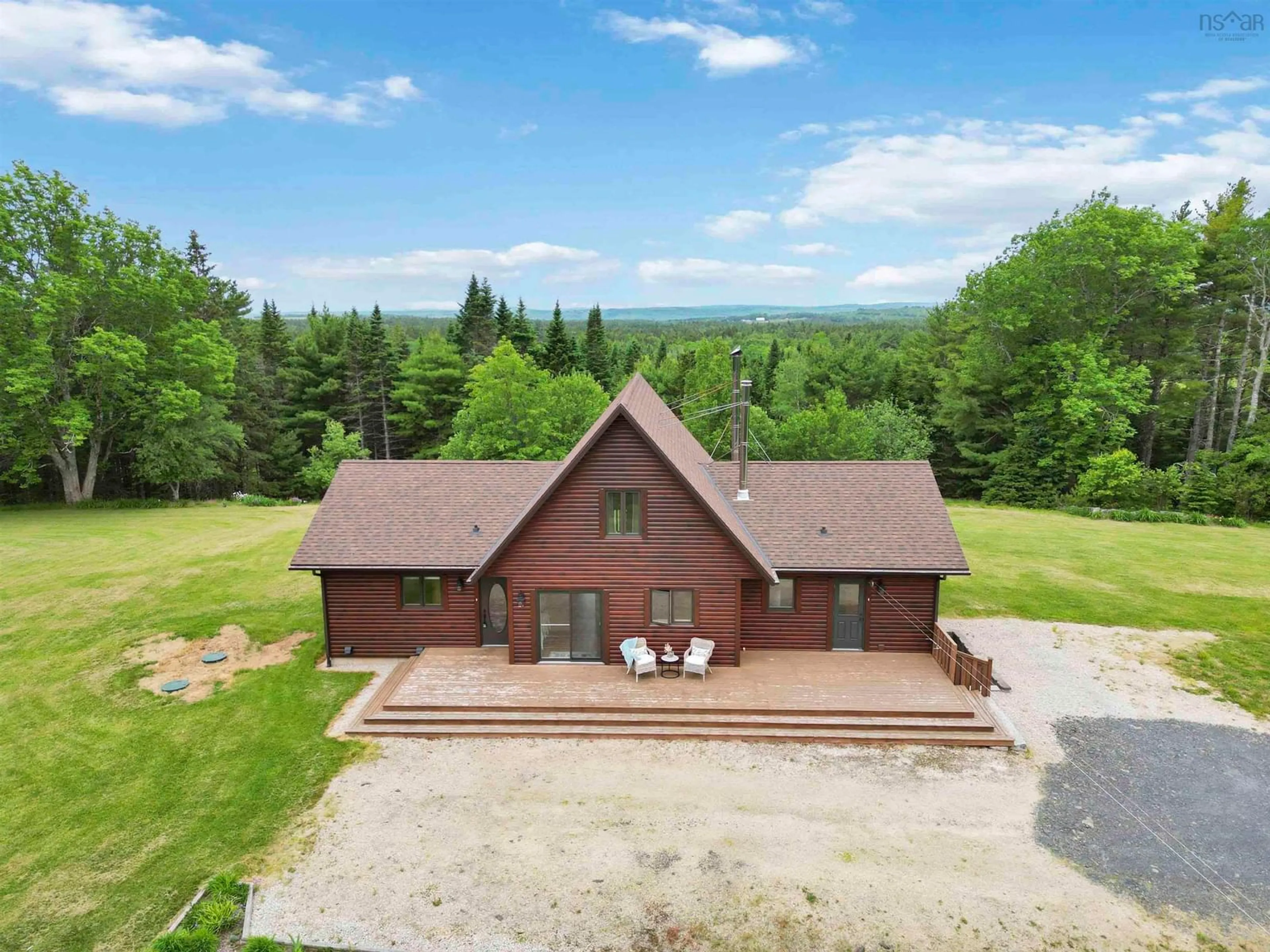 A pic from outside/outdoor area/front of a property/back of a property/a pic from drone, mountain view for 2028 Northfield Rd, Lower Northfield Nova Scotia B0J 1E0