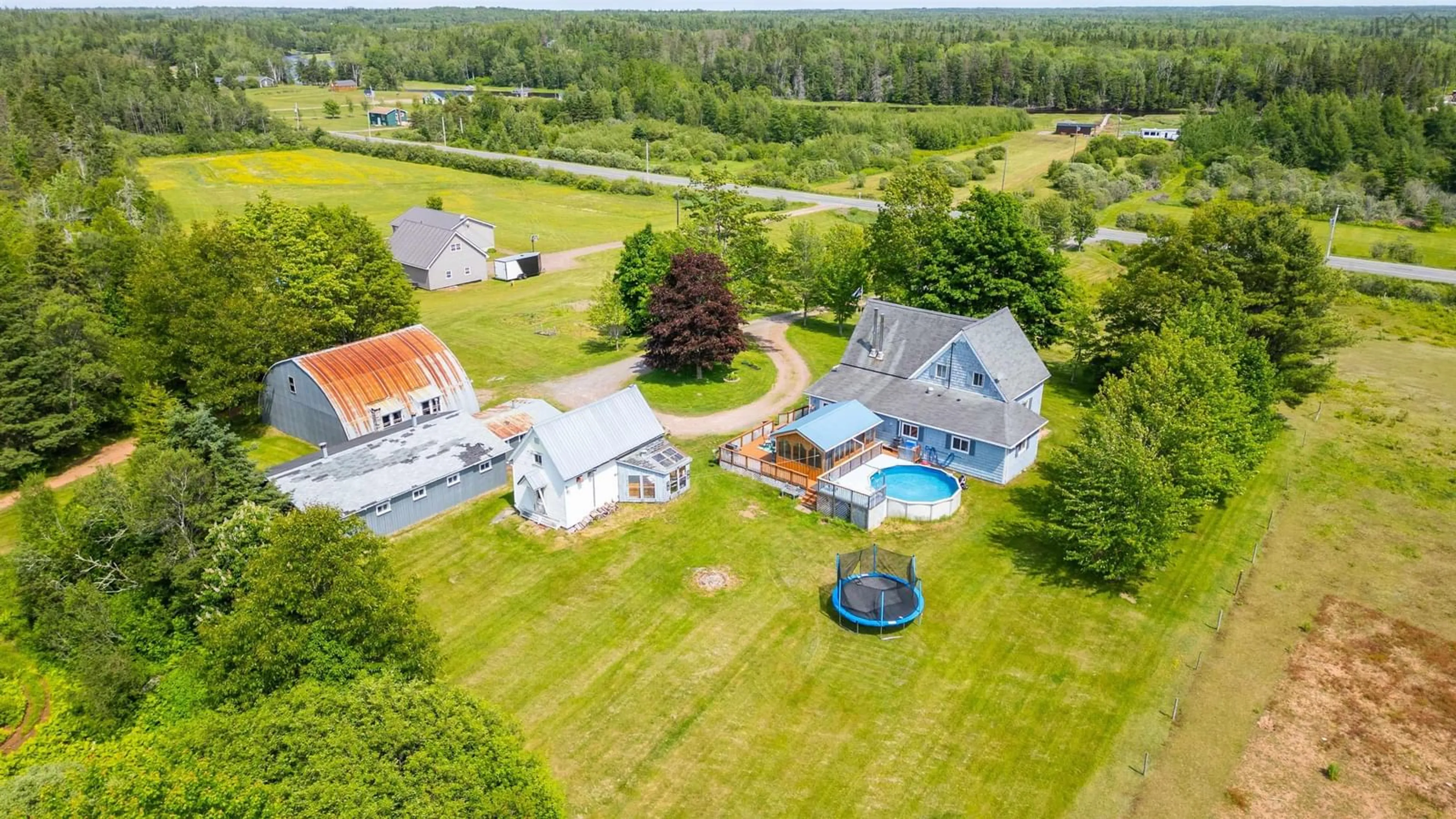 A pic from outside/outdoor area/front of a property/back of a property/a pic from drone, water/lake/river/ocean view for 3399 Highway 366, Tidnish Bridge Nova Scotia B4H 3X9