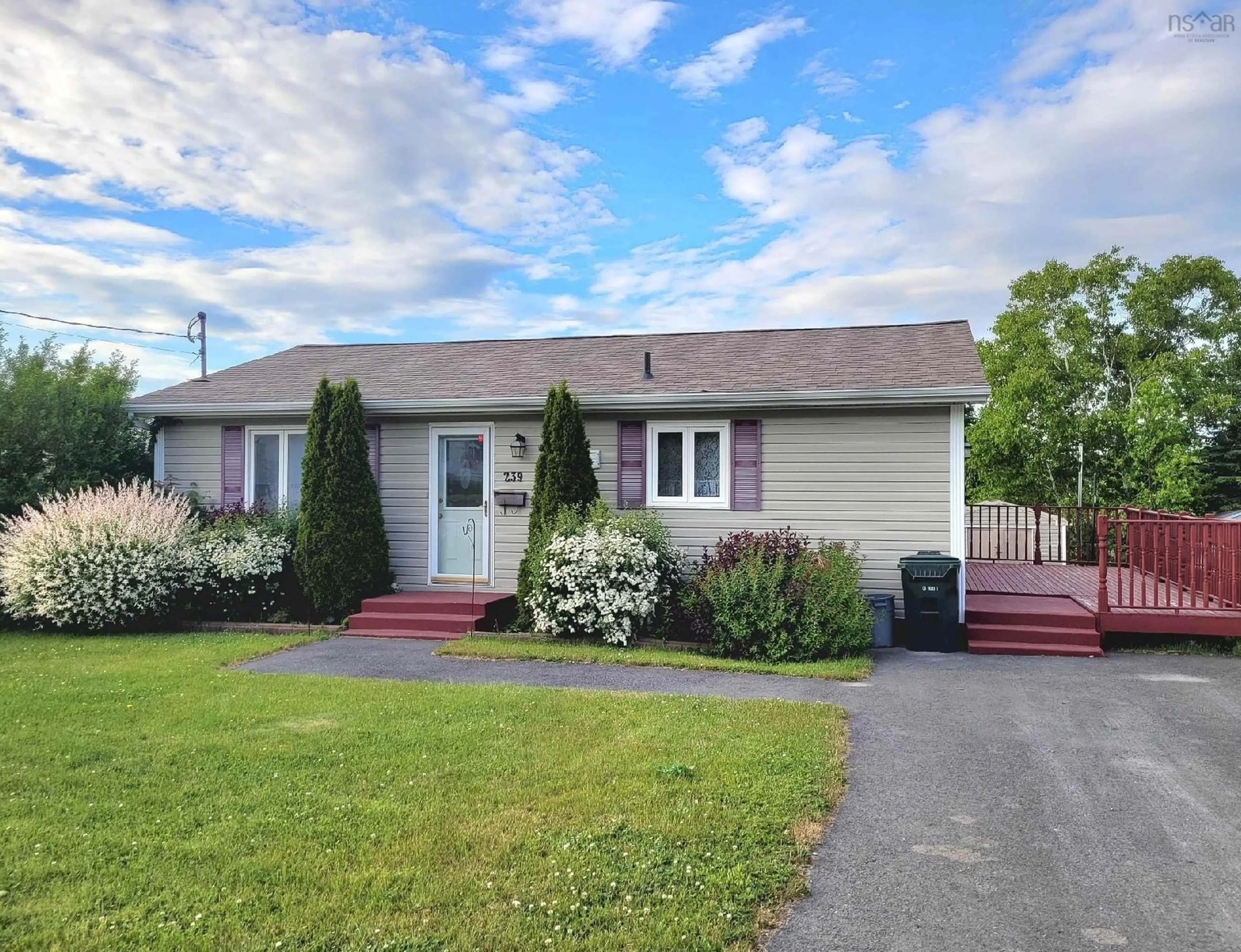 Home with vinyl exterior material, street for 239 Champlain Ave, Sydney Nova Scotia B1P 6P9