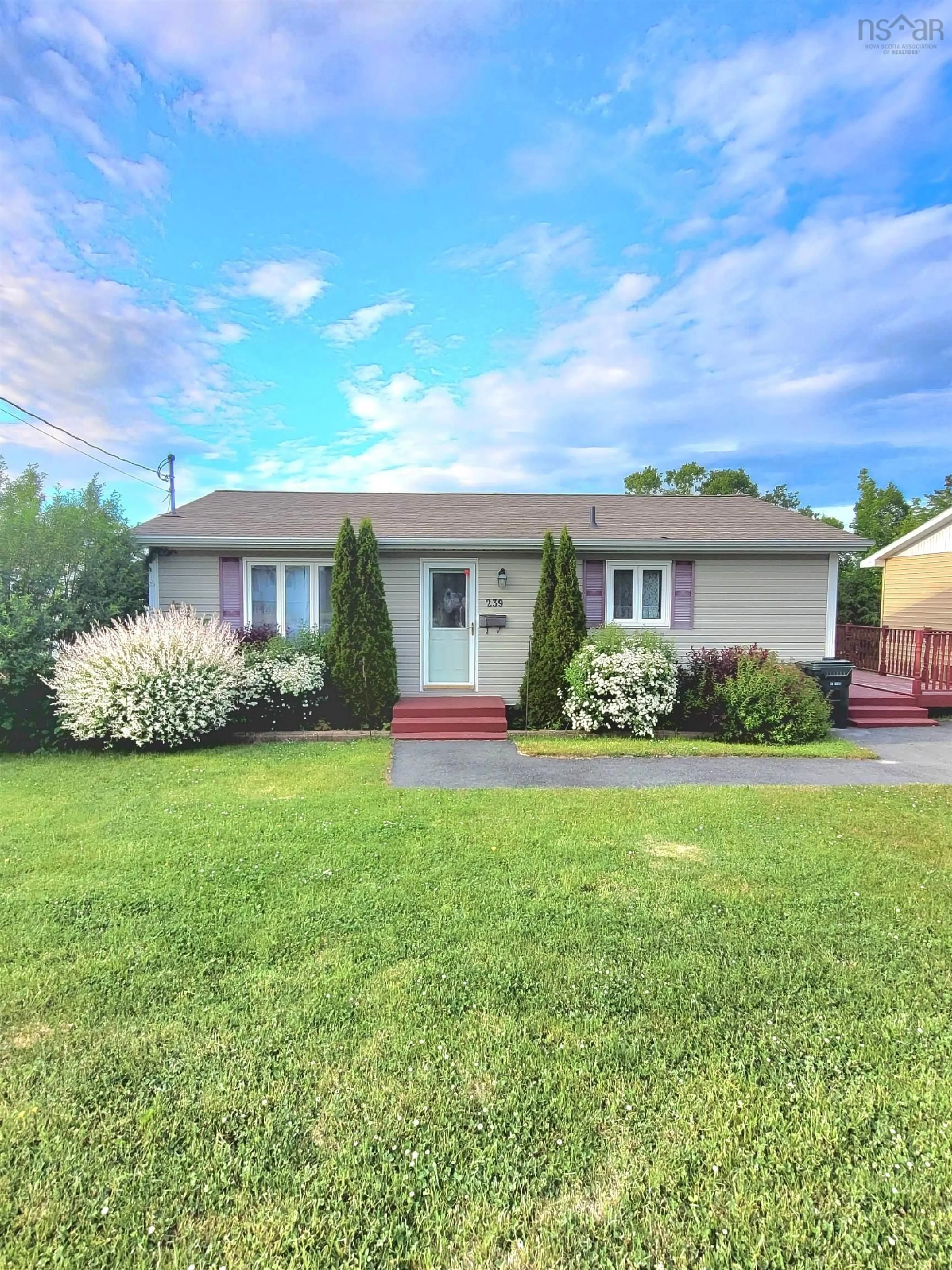Home with vinyl exterior material, street for 239 Champlain Ave, Sydney Nova Scotia B1P 6P9