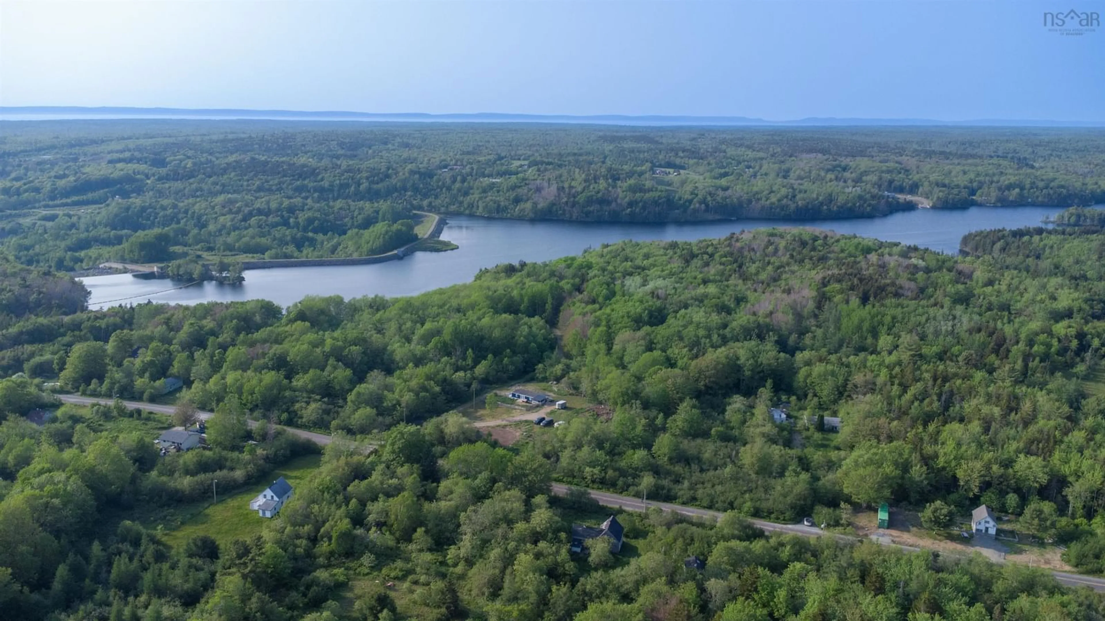 A pic from outside/outdoor area/front of a property/back of a property/a pic from drone, water/lake/river/ocean view for 1115 Weymouth Falls Rd, Weymouth Nova Scotia B0W 3T0