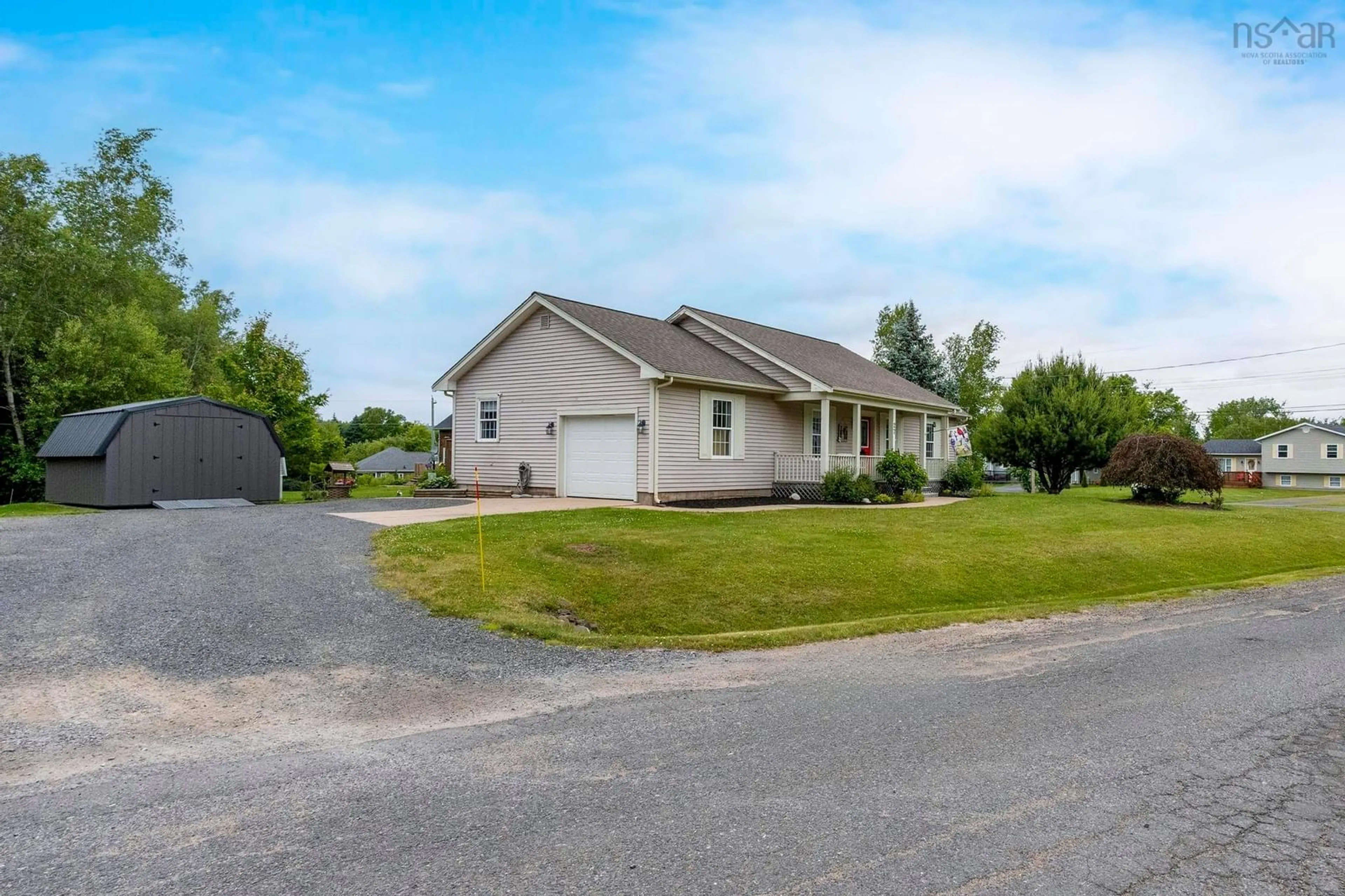 A pic from outside/outdoor area/front of a property/back of a property/a pic from drone, street for 27 Bezanson Dr, Berwick Nova Scotia B0P 1E0