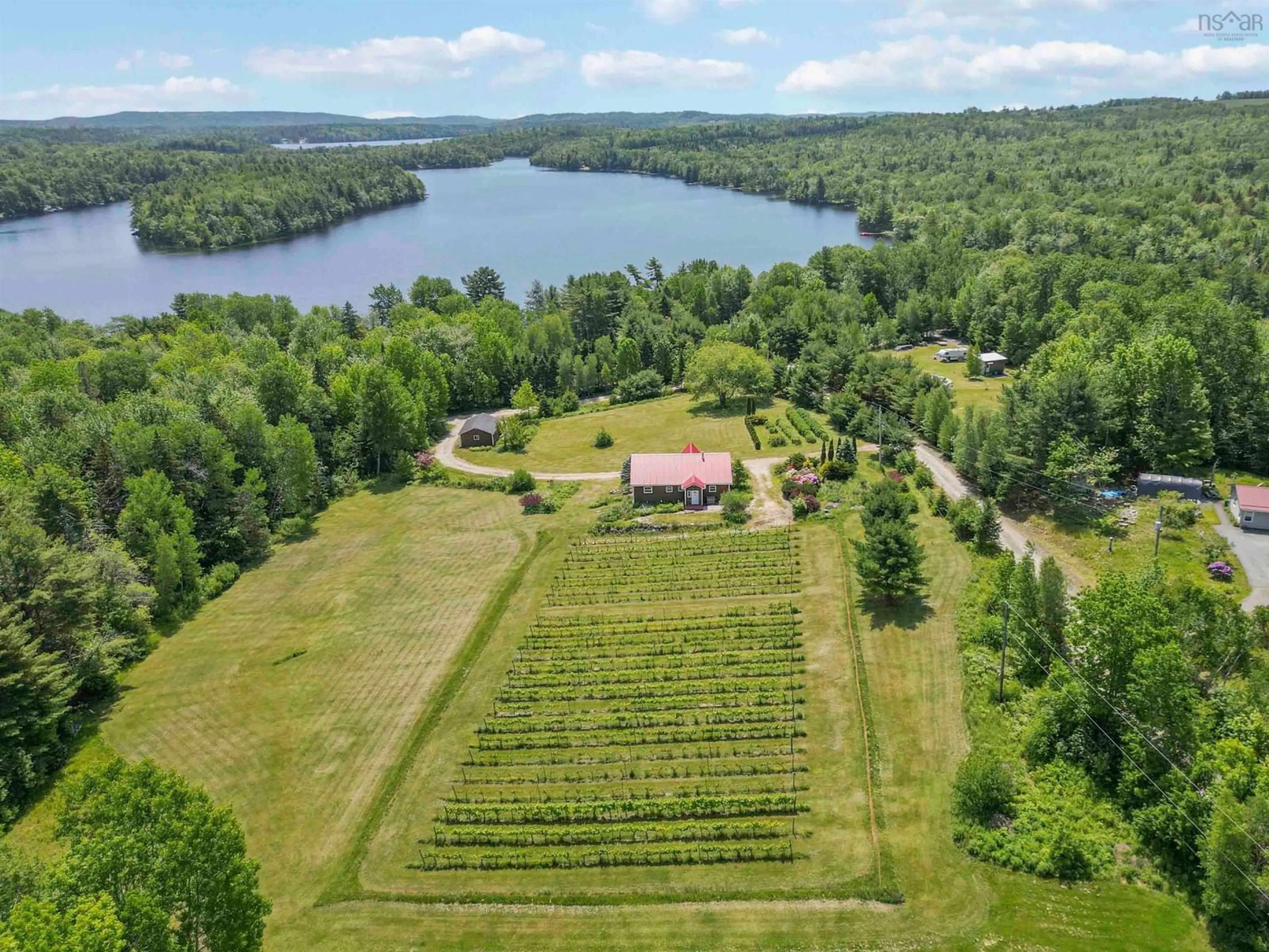 A pic from outside/outdoor area/front of a property/back of a property/a pic from drone, water/lake/river/ocean view for 18 Fieldview Dr, Scarsdale Nova Scotia B0R 1A0
