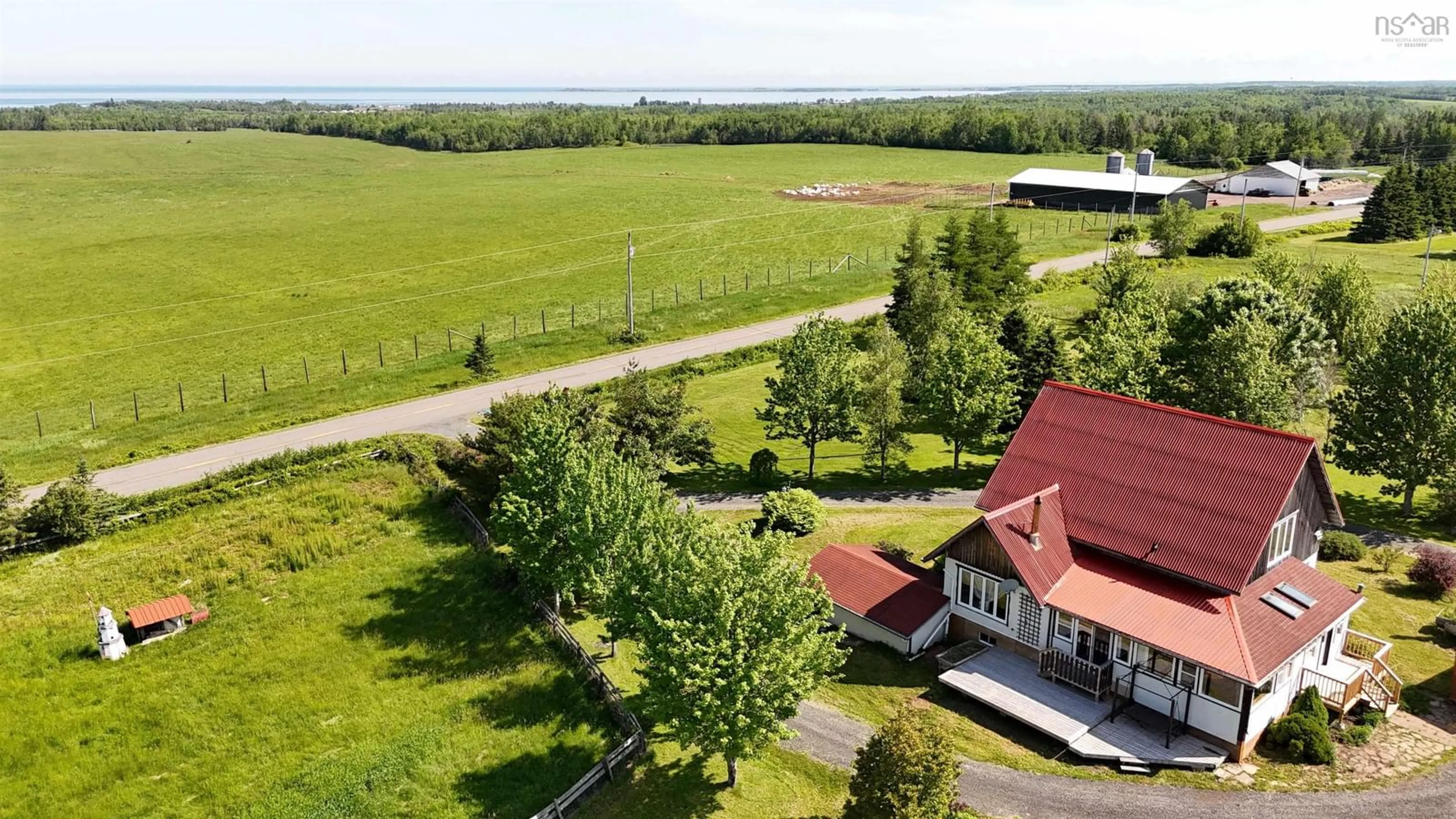 A pic from outside/outdoor area/front of a property/back of a property/a pic from drone, unknown for 1880 Upper River John Rd, Middleton Nova Scotia B0K 1N0