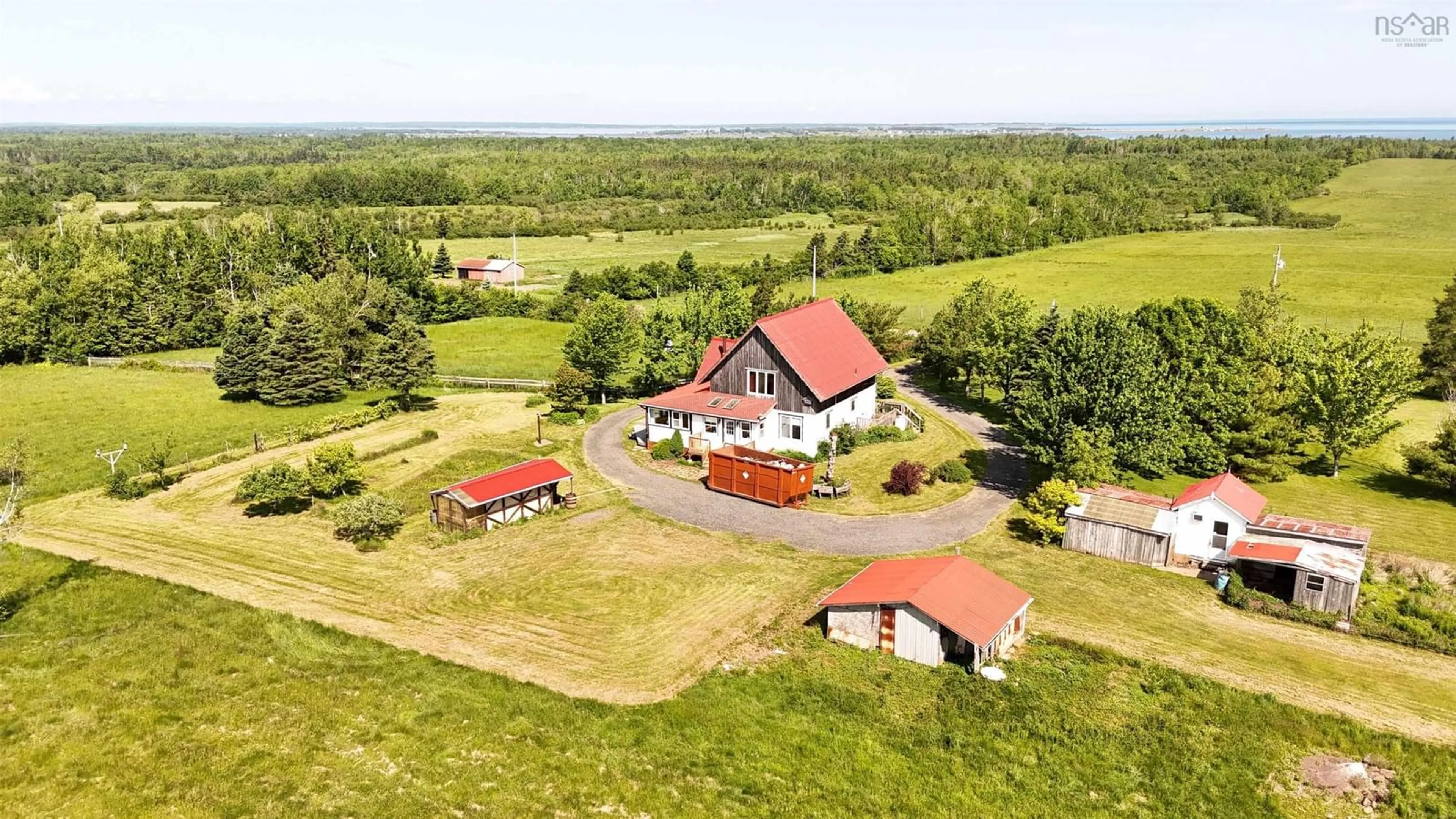 A pic from outside/outdoor area/front of a property/back of a property/a pic from drone, building for 1880 Upper River John Rd, Middleton Nova Scotia B0K 1N0