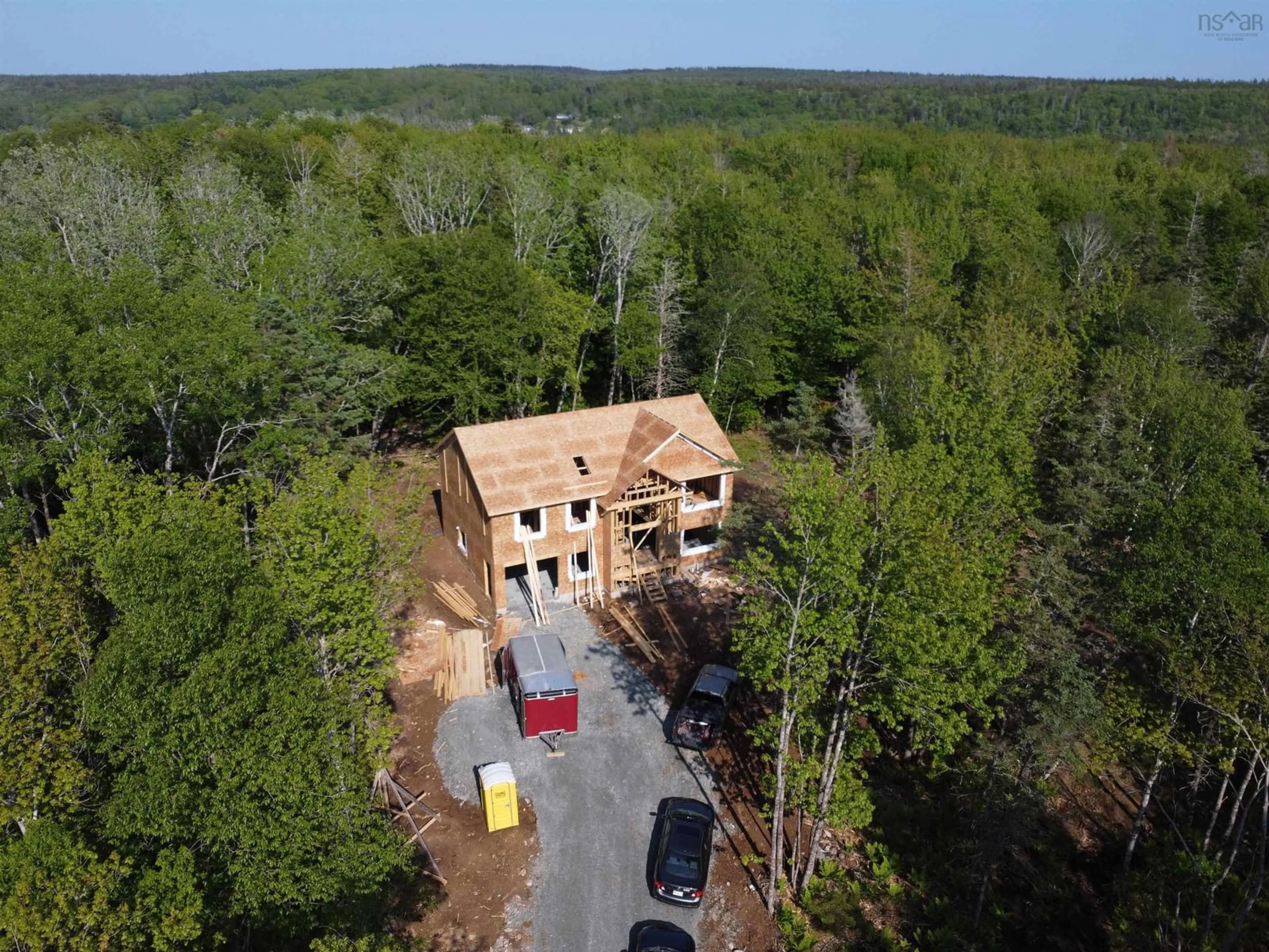 A pic from outside/outdoor area/front of a property/back of a property/a pic from drone, forest/trees view for 51 Lukes Lane, Hackett's Cove Nova Scotia B3Z 3J9