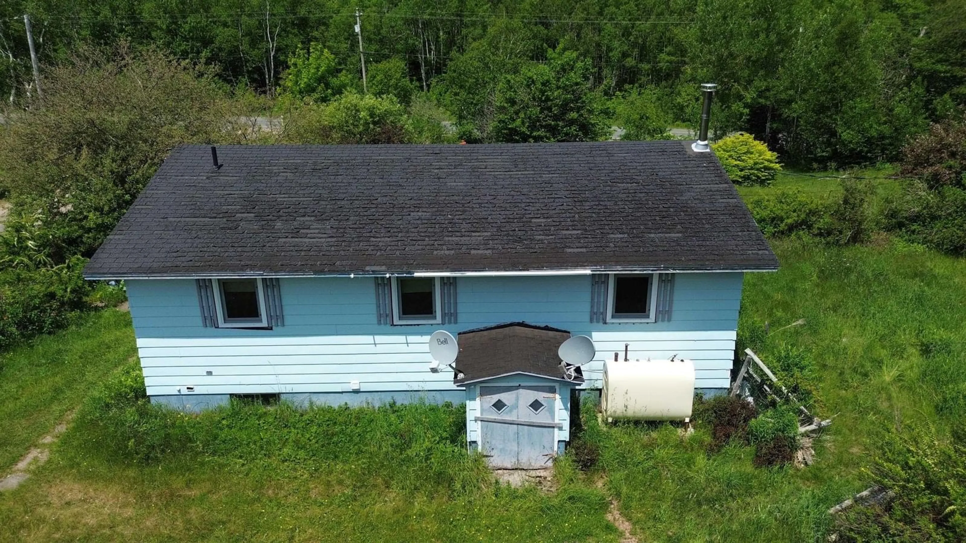 A pic from outside/outdoor area/front of a property/back of a property/a pic from drone, building for 7721 Cabot St, Margaree Forks Nova Scotia B0E 2A0