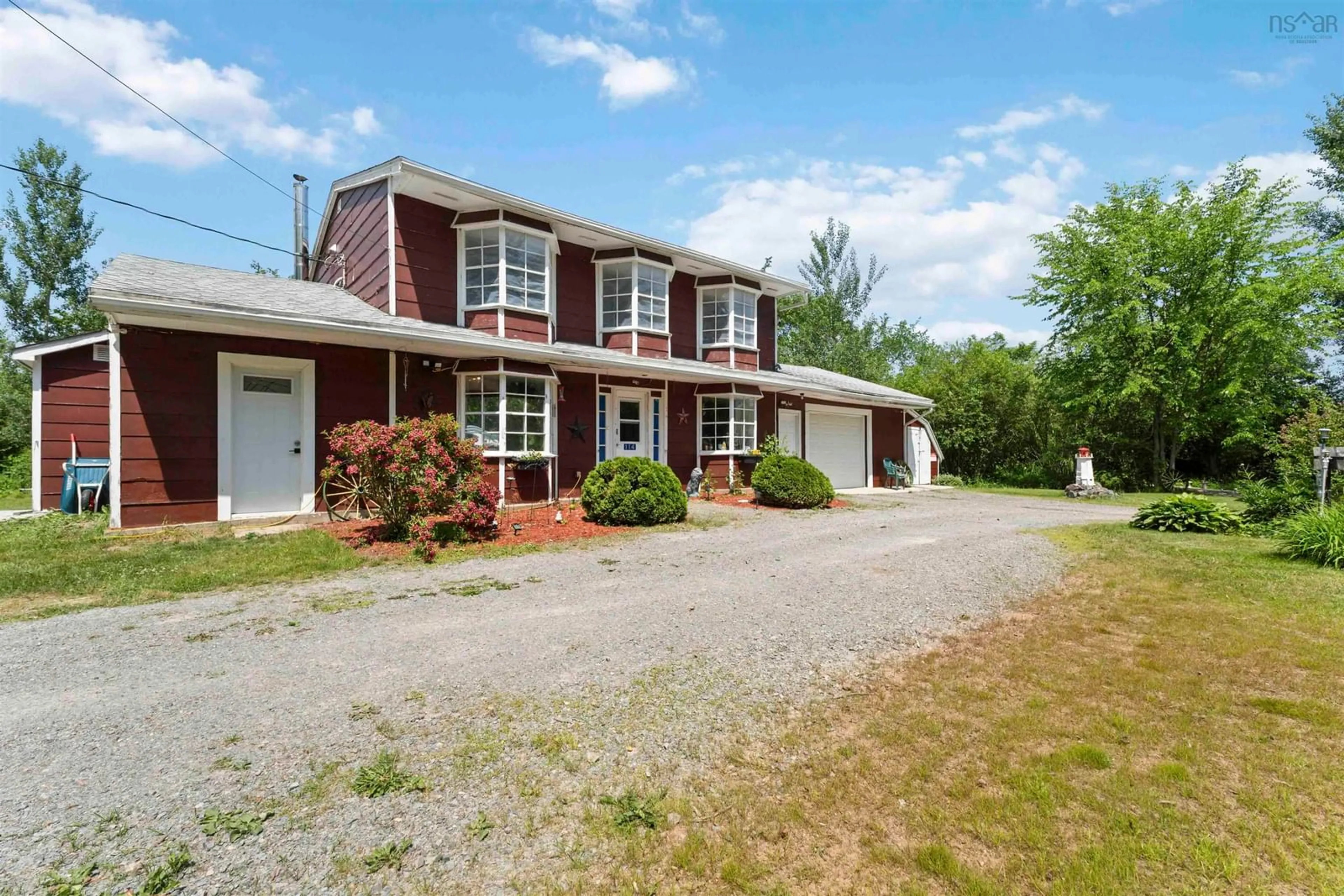 A pic from outside/outdoor area/front of a property/back of a property/a pic from drone, street for 114 Bog Rd, Berwick Nova Scotia B0P 1E0