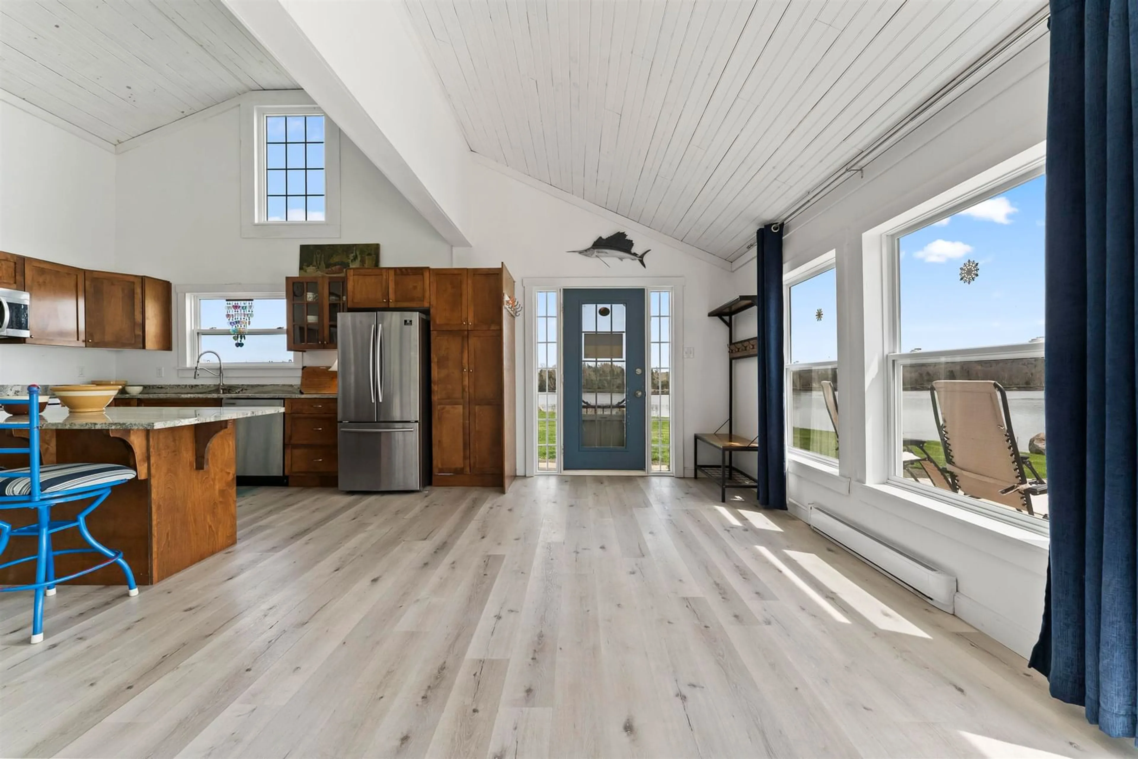 Open concept kitchen, wood/laminate floor for 3 Massachussets Rd, Granville Centre Nova Scotia B0S 1A0