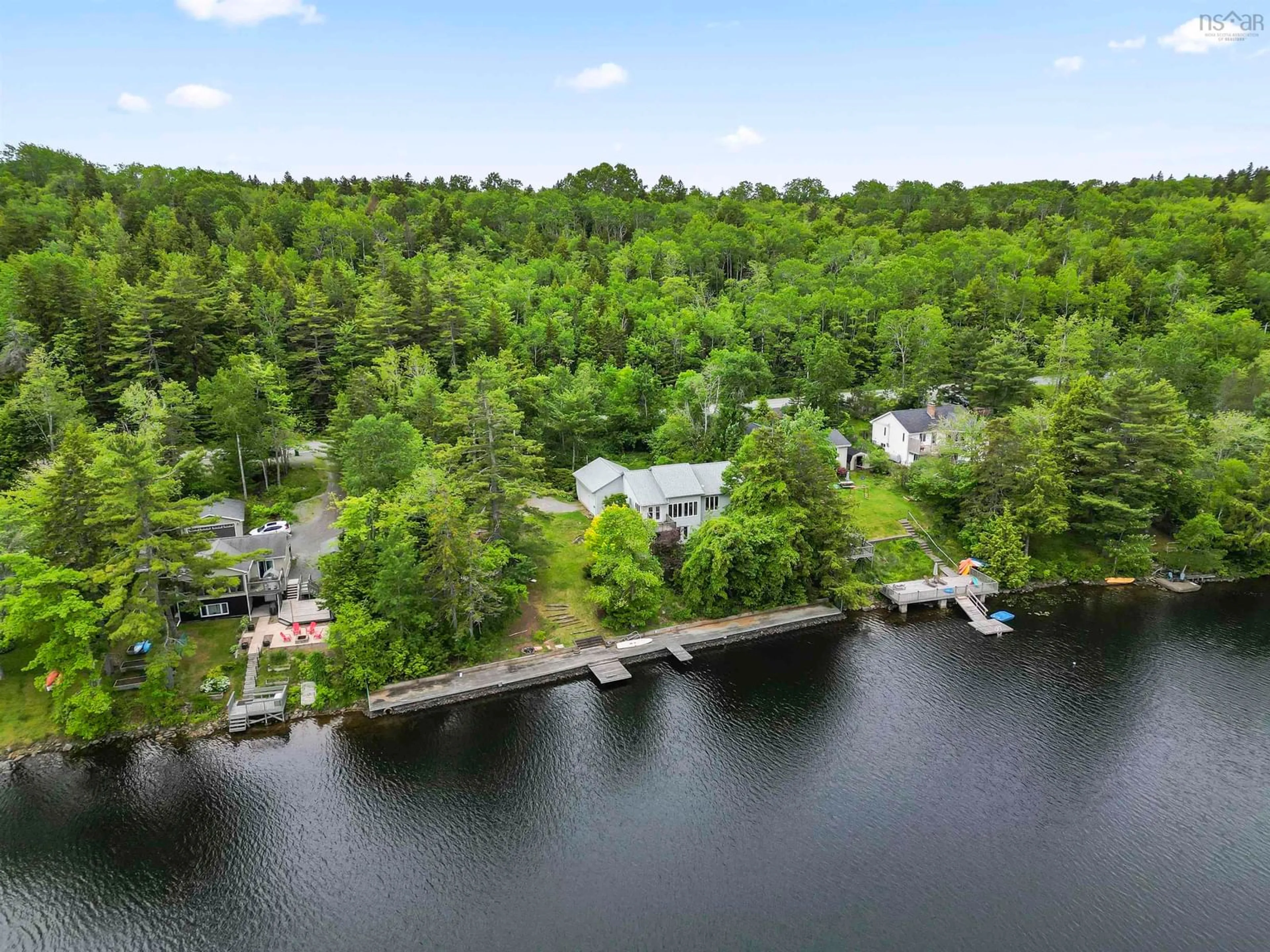 A pic from outside/outdoor area/front of a property/back of a property/a pic from drone, water/lake/river/ocean view for 150 Tucker Lake Rd, Beaver Bank Nova Scotia B4G 1C3