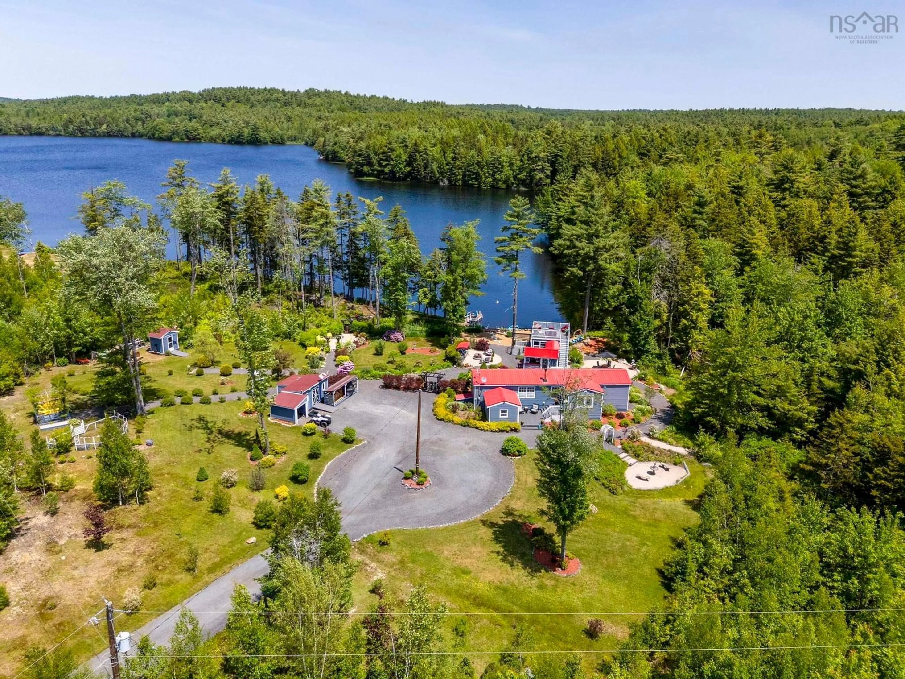 A pic from outside/outdoor area/front of a property/back of a property/a pic from drone, water/lake/river/ocean view for 380 Wentzell Rd, Baker Settlement Nova Scotia B4V 7J4