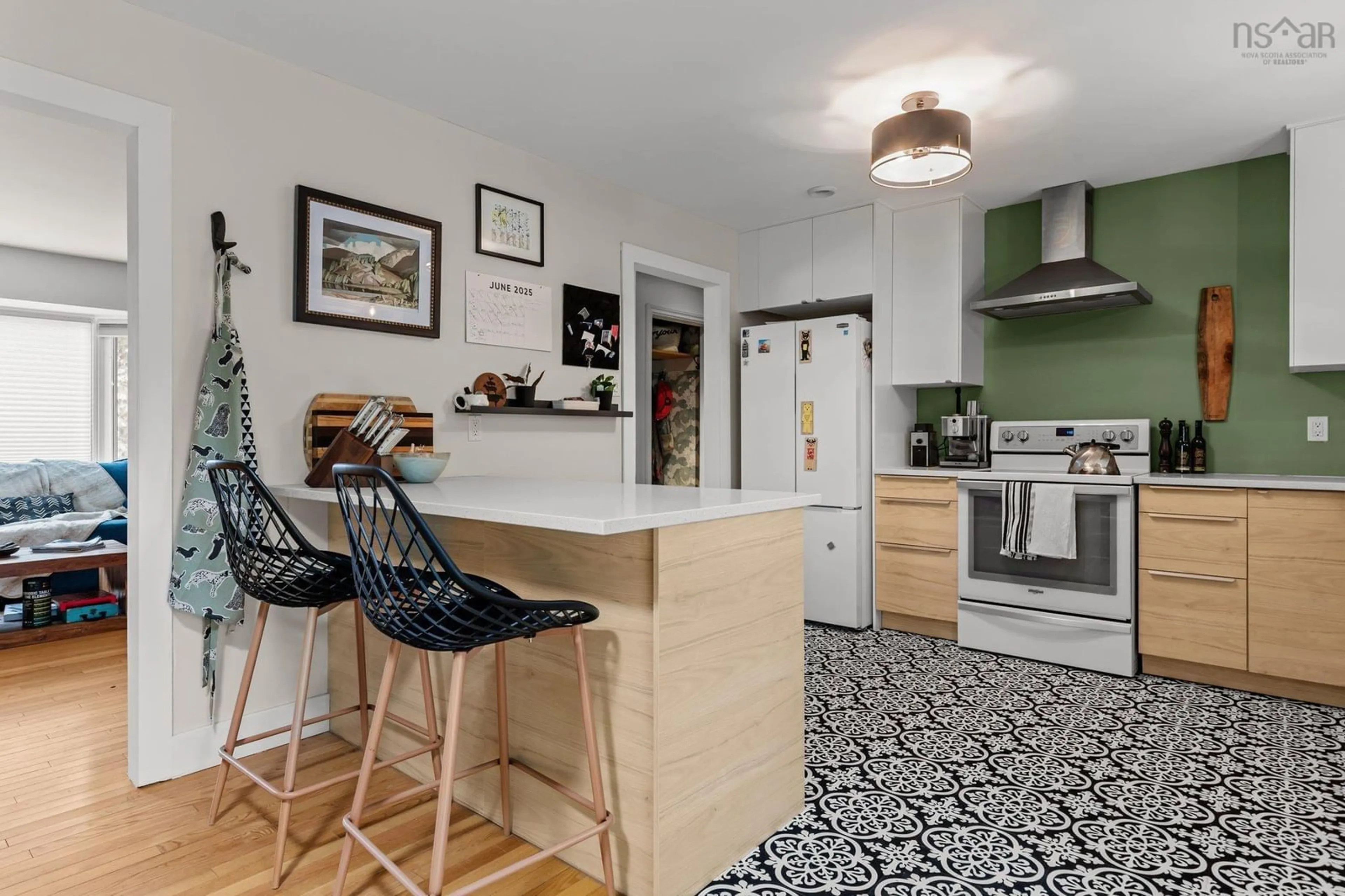 Open concept kitchen, ceramic/tile floor for 12 Berncray Ave, Dartmouth Nova Scotia B2X 2X7