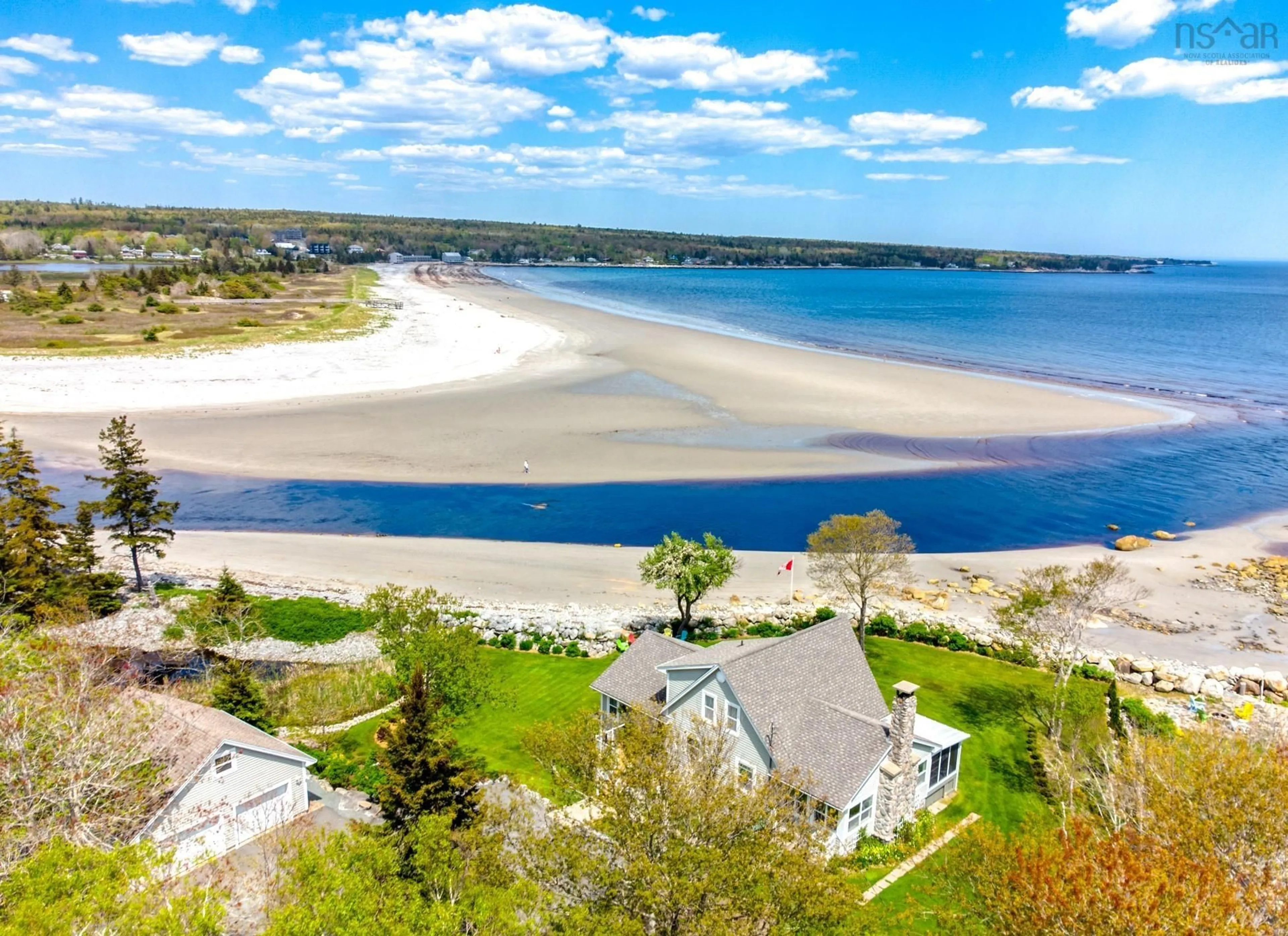 A pic from outside/outdoor area/front of a property/back of a property/a pic from drone, water/lake/river/ocean view for 129 Cosby Rd, Port Mouton Nova Scotia B0T 1T0