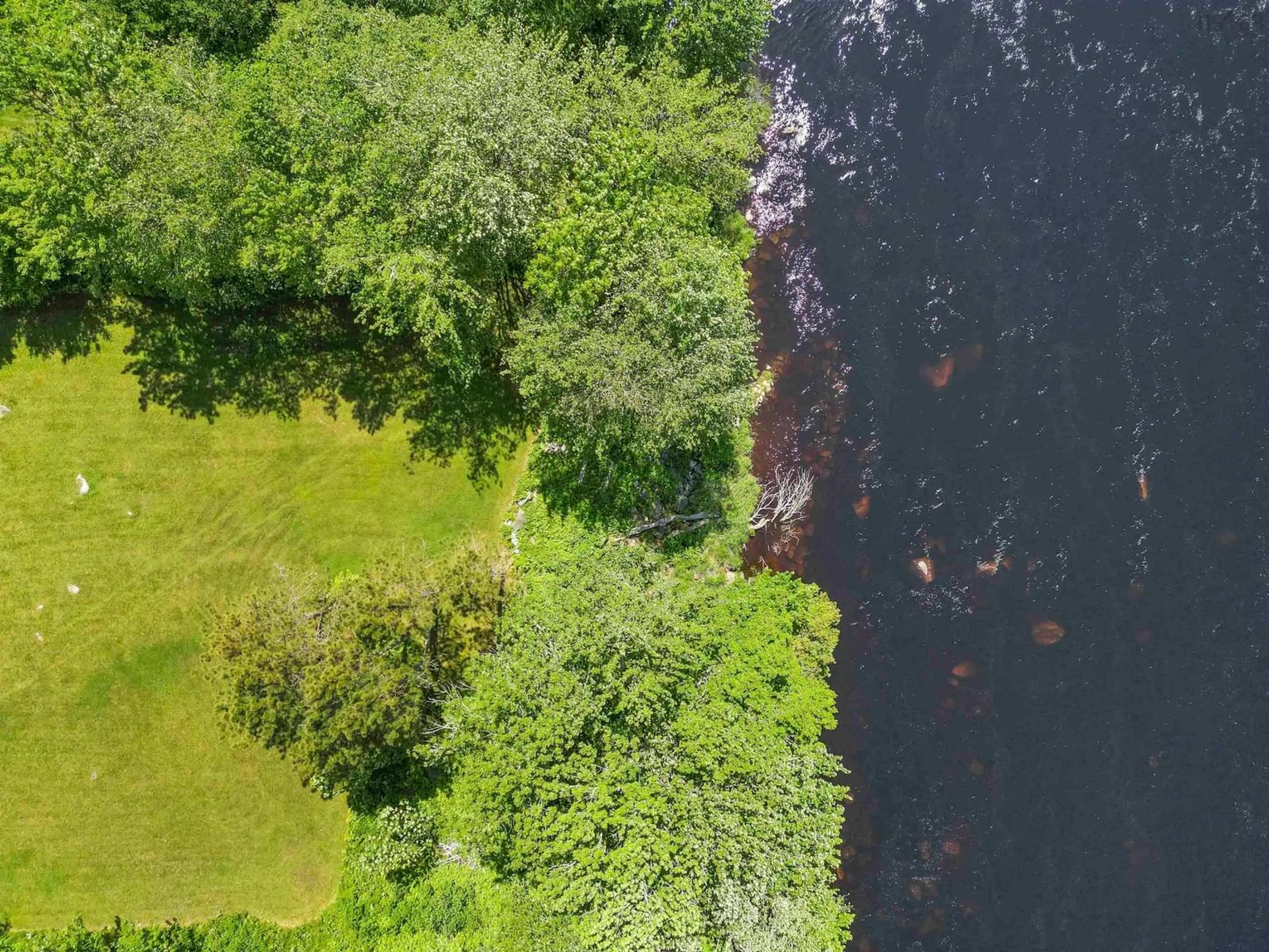 A pic from outside/outdoor area/front of a property/back of a property/a pic from drone, water/lake/river/ocean view for 420 8 Hwy, Milton Nova Scotia B0T 1P0