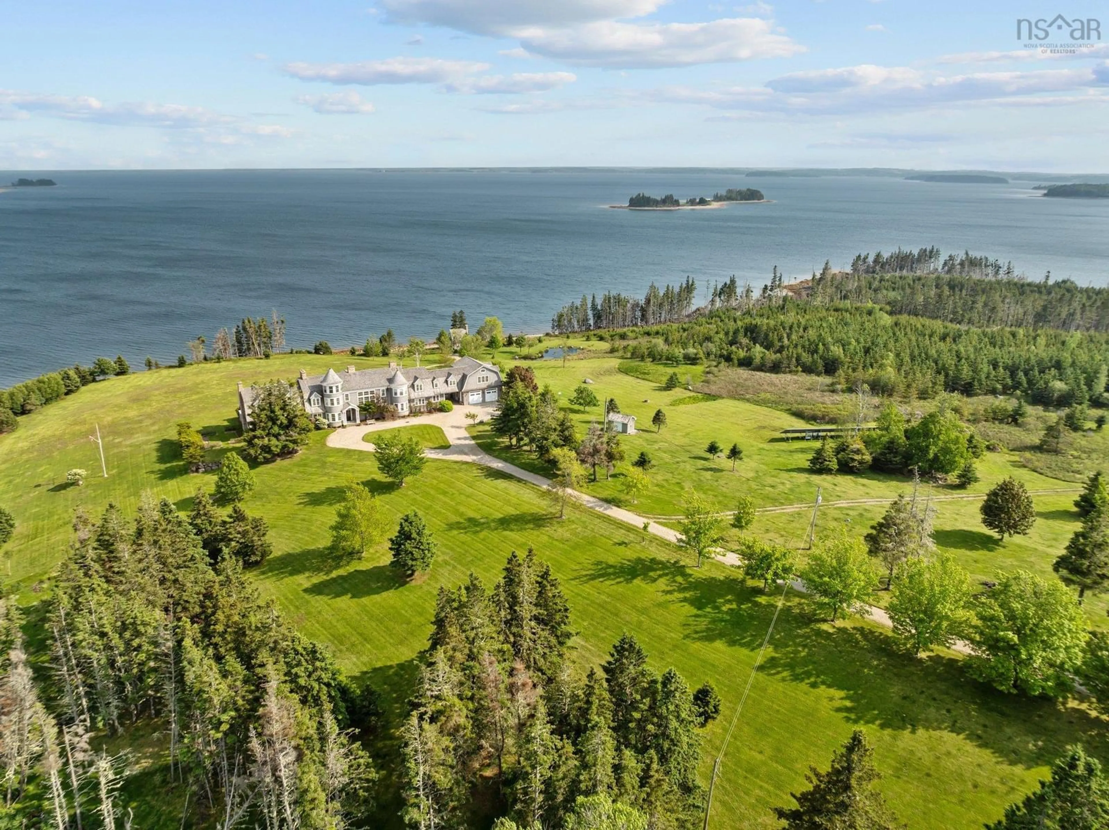 A pic from outside/outdoor area/front of a property/back of a property/a pic from drone, water/lake/river/ocean view for Kaulback Island, Indian Point Nova Scotia B0J 2E0