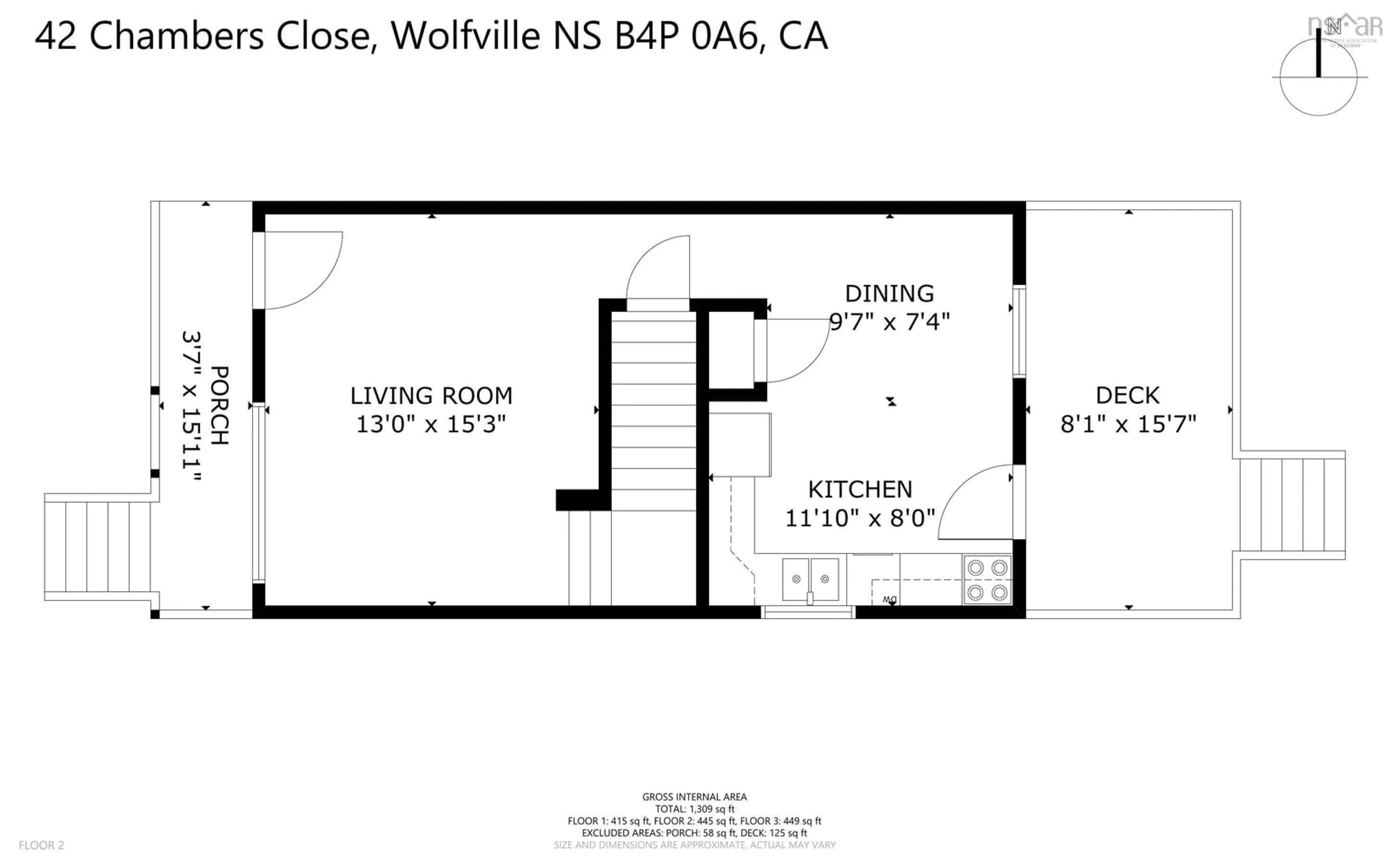 Floor plan for 42 Chamber Close, Wolfville Nova Scotia B4P 0A6