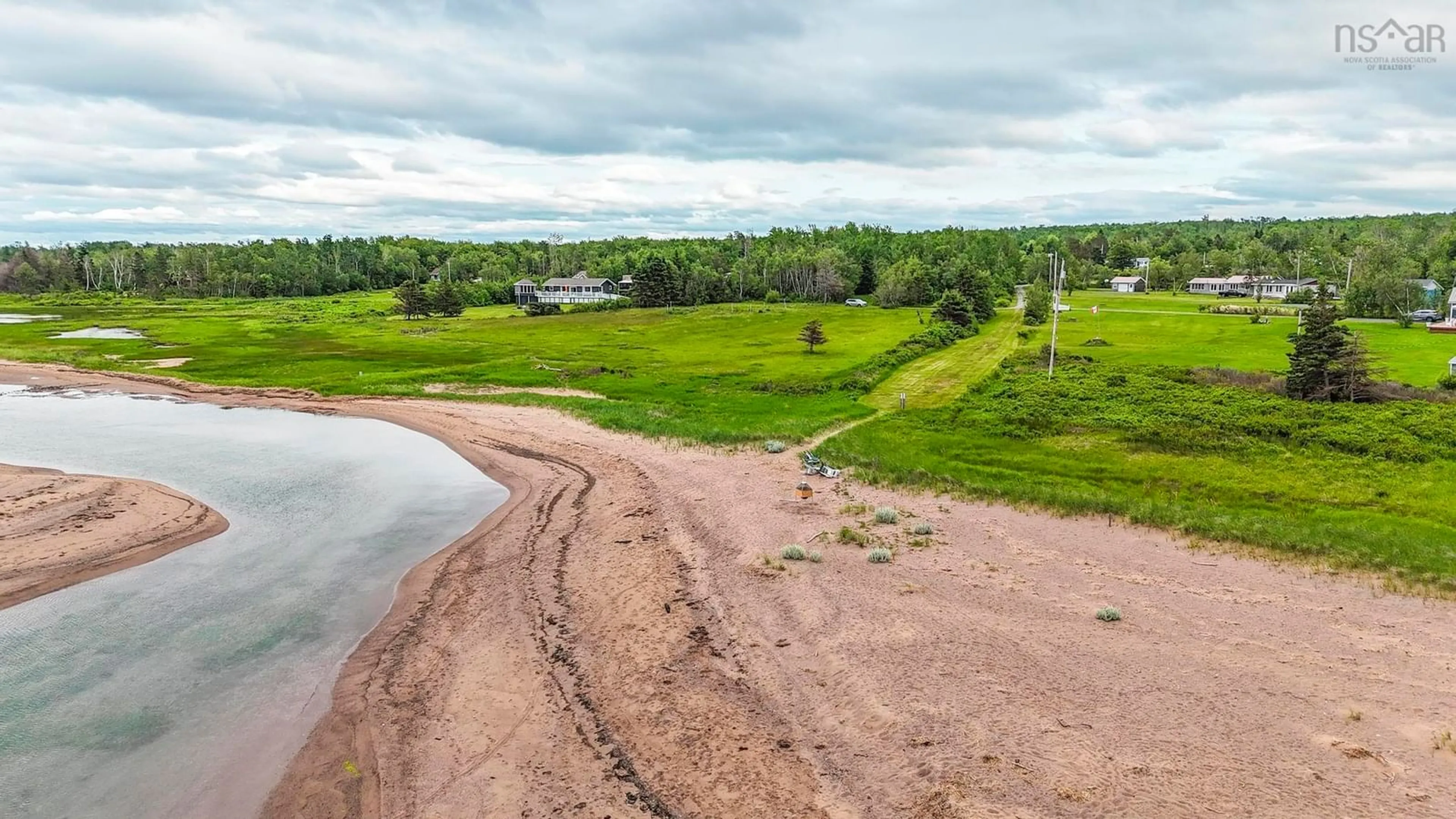 A pic from outside/outdoor area/front of a property/back of a property/a pic from drone, water/lake/river/ocean view for 7 Davies Road Branch, Malagash Mine Nova Scotia B0K 1E0