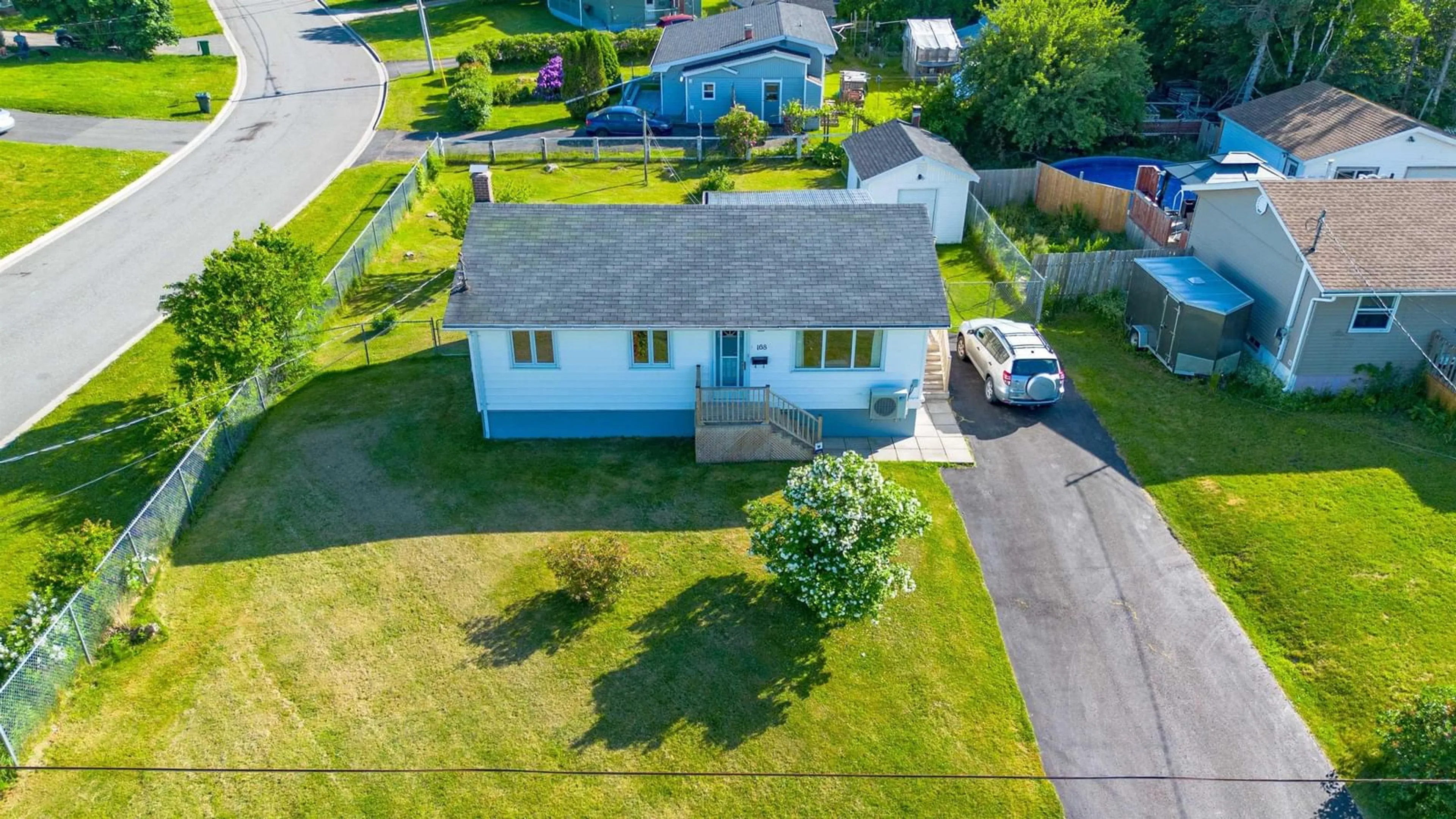 A pic from outside/outdoor area/front of a property/back of a property/a pic from drone, street for 168 Peppett St, North Sydney Nova Scotia B2A 2P8