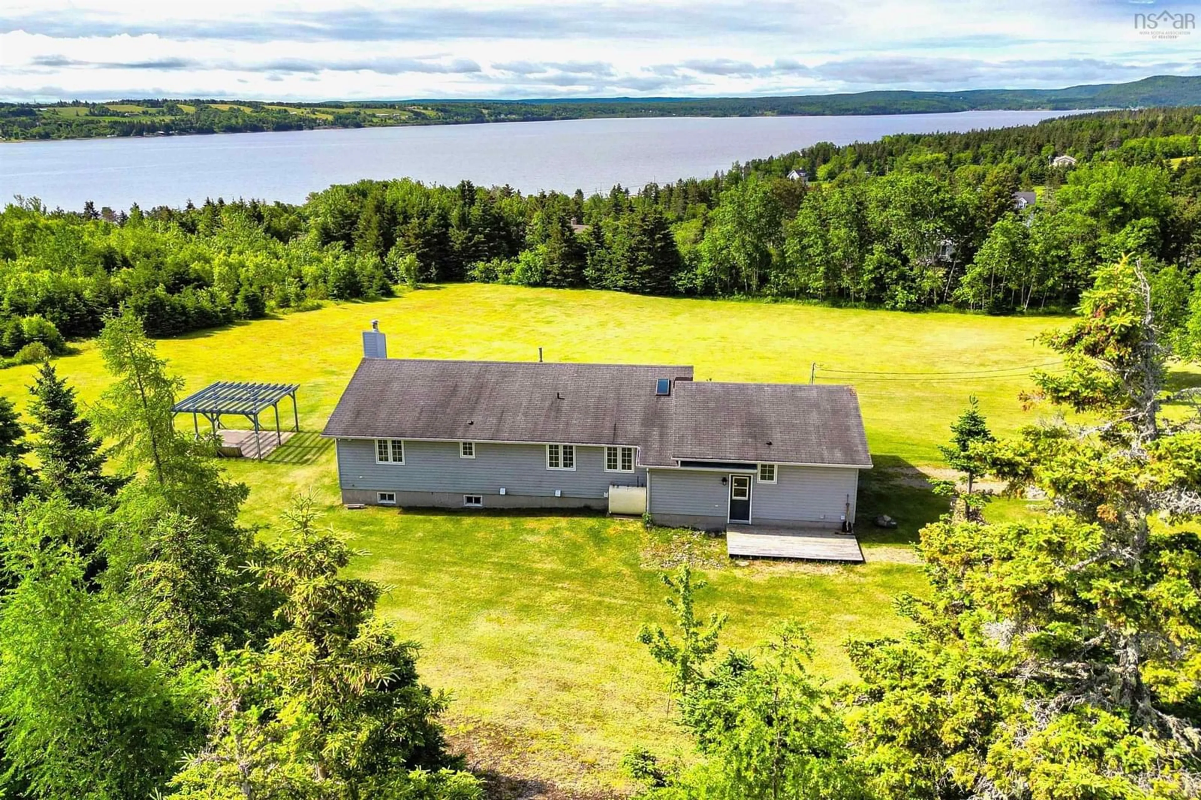 A pic from outside/outdoor area/front of a property/back of a property/a pic from drone, water/lake/river/ocean view for 40 Brady Dr, Groves Point Nova Scotia B1Y 2W6