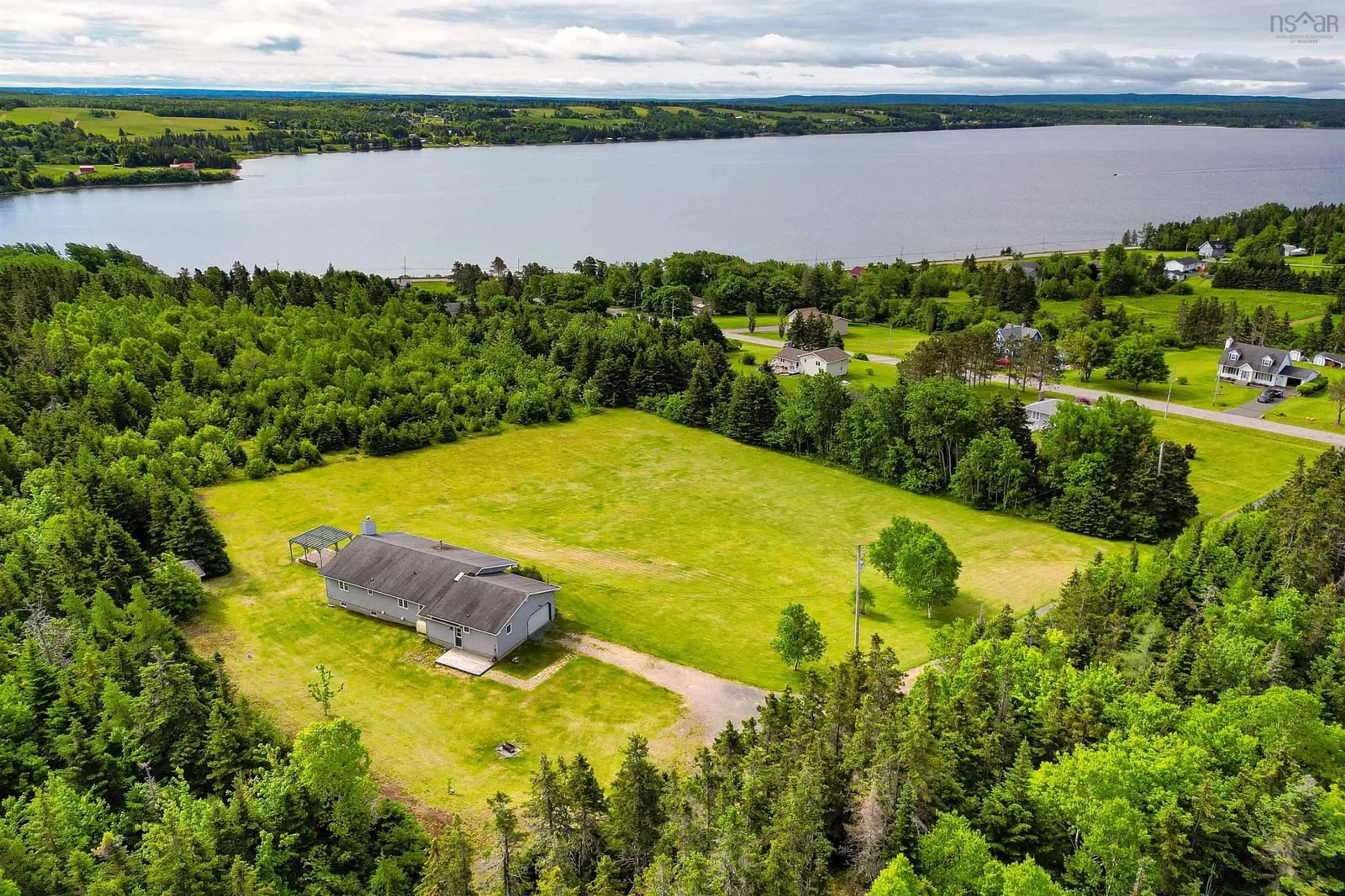 A pic from outside/outdoor area/front of a property/back of a property/a pic from drone, water/lake/river/ocean view for 40 Brady Dr, Groves Point Nova Scotia B1Y 2W6
