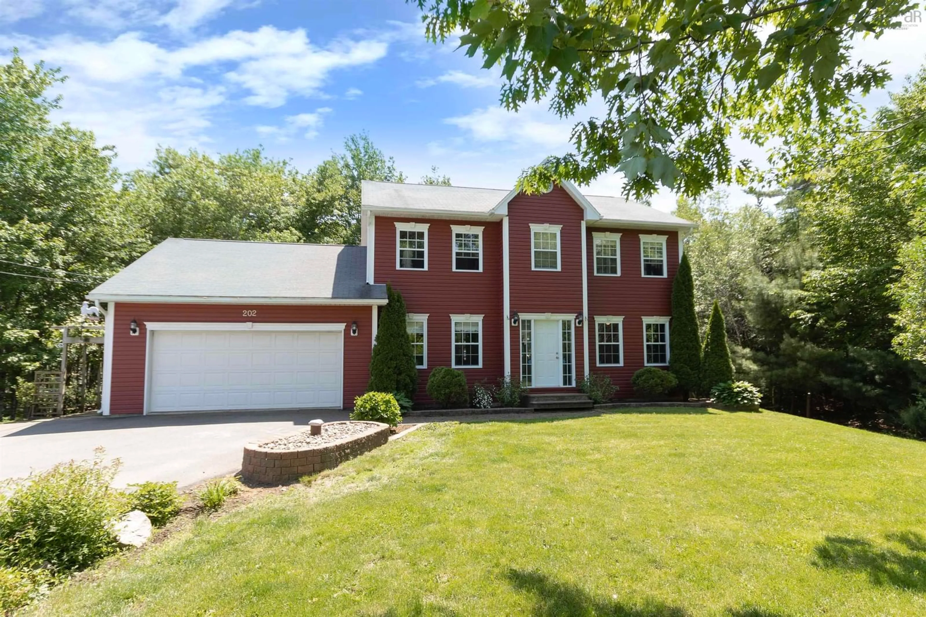 Home with vinyl exterior material, street for 202 Lindforest Crt, Sackville Nova Scotia B4E 3J2