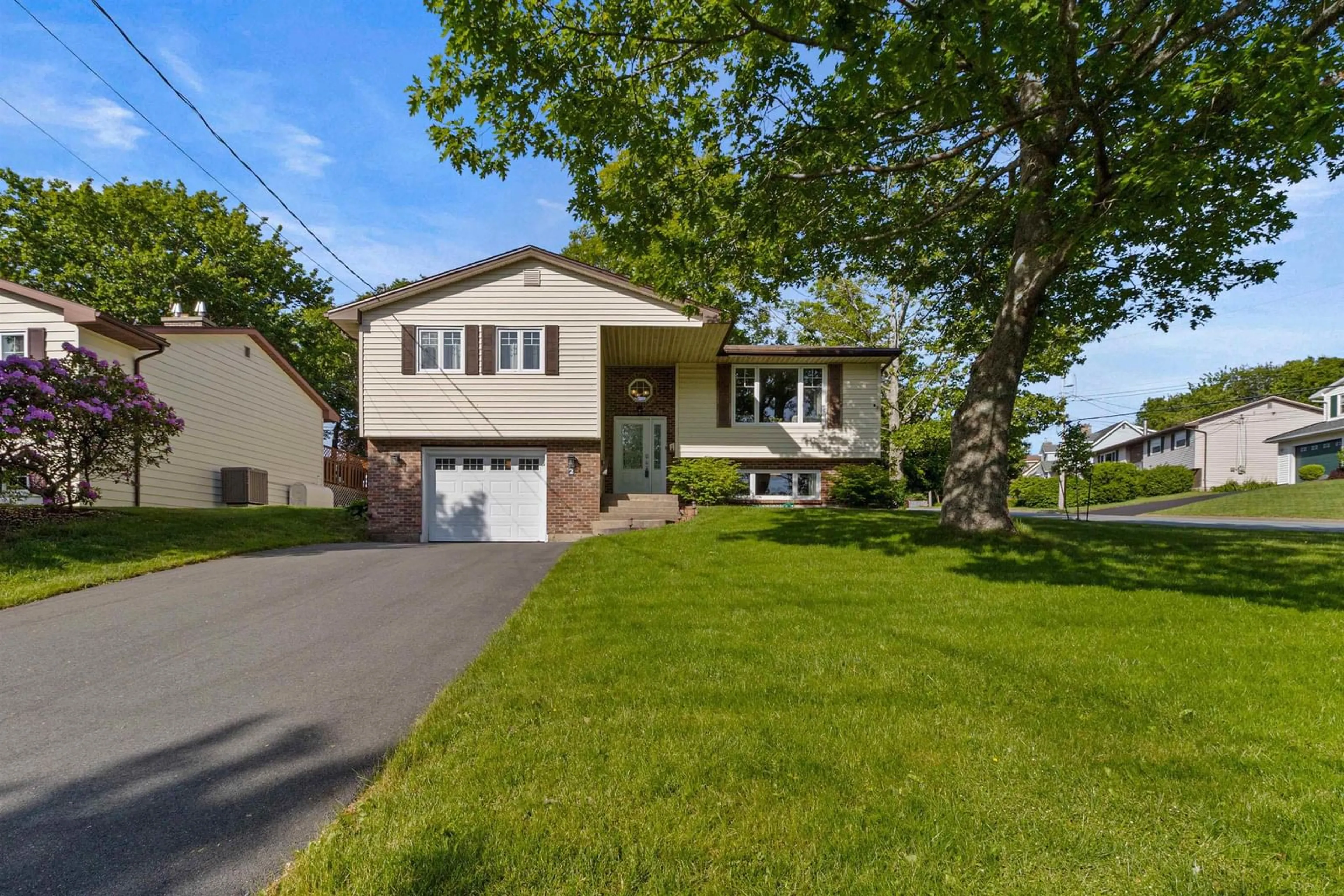 Home with vinyl exterior material, street for 2 Berncray Ave, Dartmouth Nova Scotia B2X 2X7