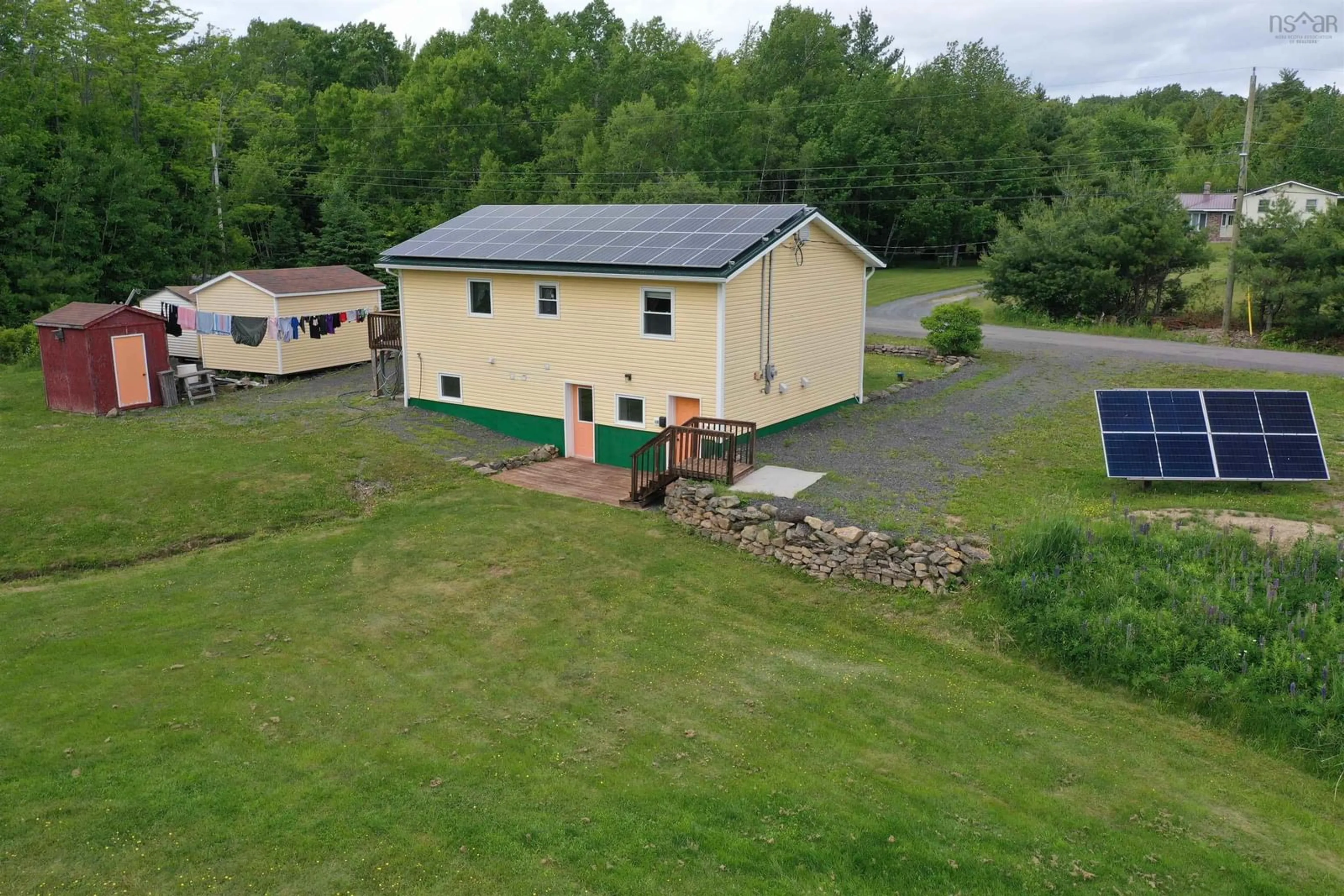 A pic from outside/outdoor area/front of a property/back of a property/a pic from drone, building for 29 Narrows Rd, Frasers Mountain Nova Scotia B2H 5C4