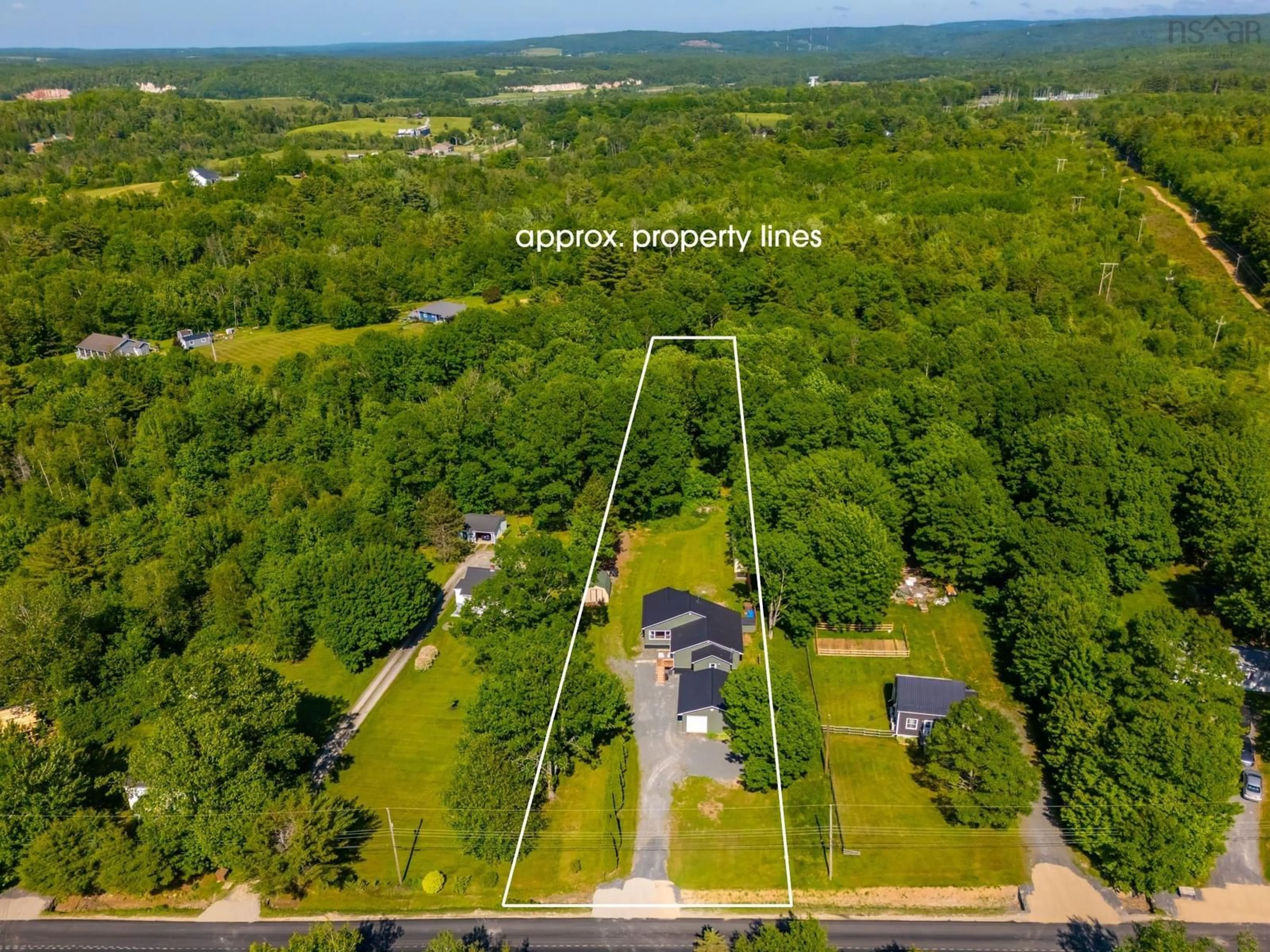 A pic from outside/outdoor area/front of a property/back of a property/a pic from drone, water/lake/river/ocean view for 103 Stark Rd, Newport Station Nova Scotia B0N 2T0