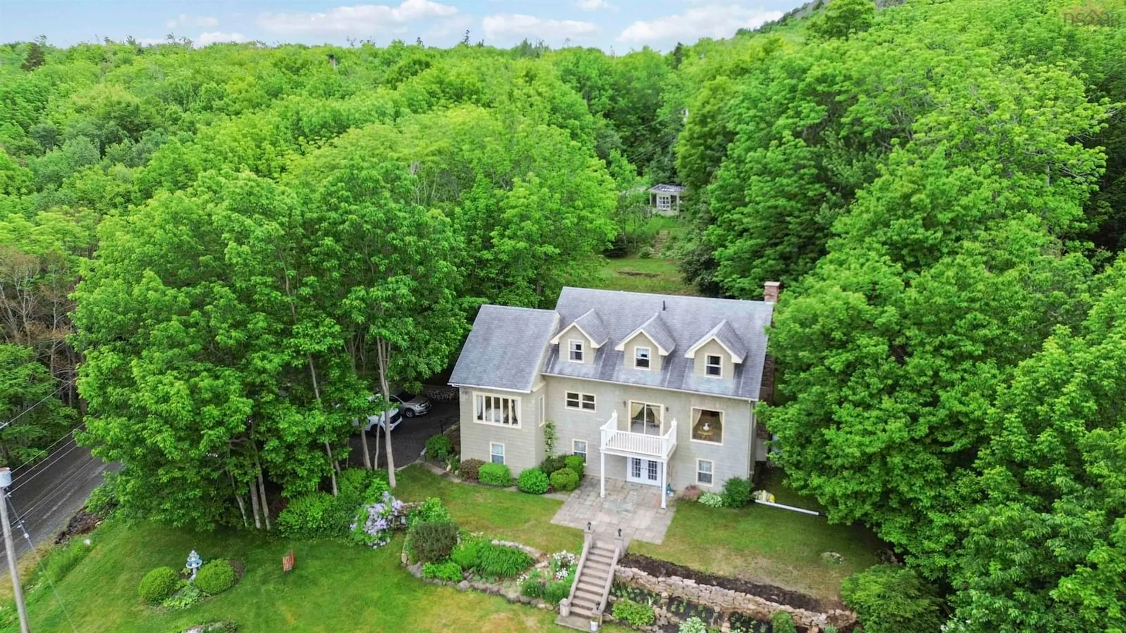 A pic from outside/outdoor area/front of a property/back of a property/a pic from drone, unknown for 24 Annavista Hts, Bay View Nova Scotia B0V 1A0
