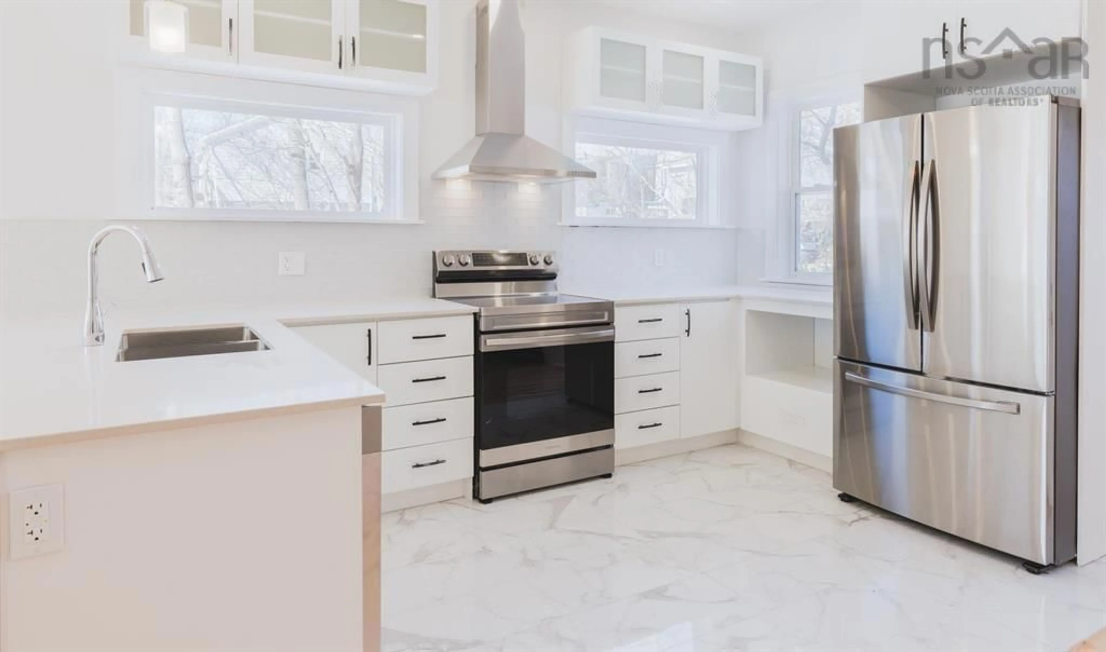 Contemporary kitchen, ceramic/tile floor for 8 Williams Lake Rd, Halifax Nova Scotia B3P 1S5