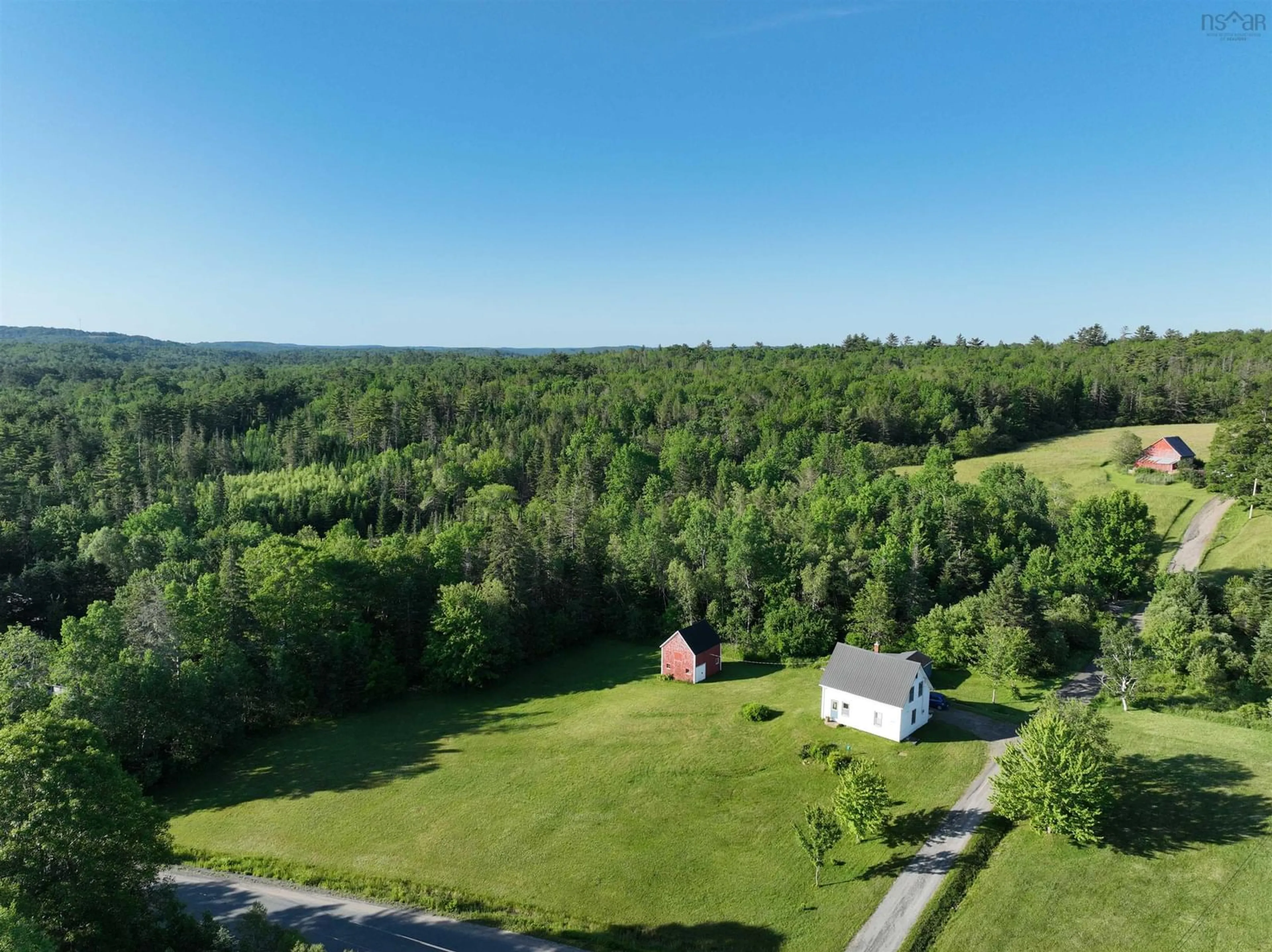A pic from outside/outdoor area/front of a property/back of a property/a pic from drone, forest/trees view for 4121 Northfield Rd, Watford Nova Scotia B0R 1E0