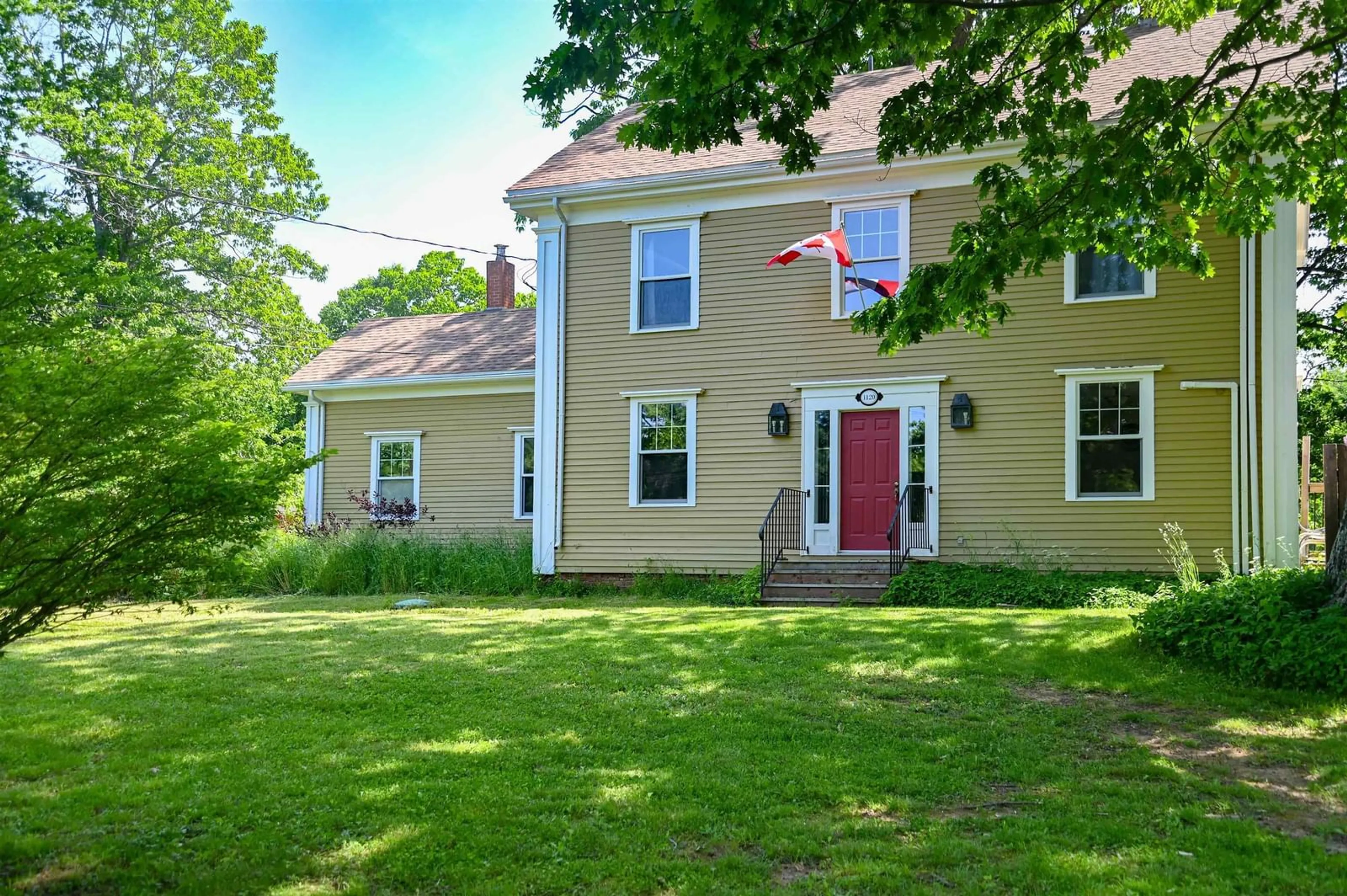 A pic from outside/outdoor area/front of a property/back of a property/a pic from drone, street for 1120 Hwy 359, Steam Mill Nova Scotia B4N 3V7