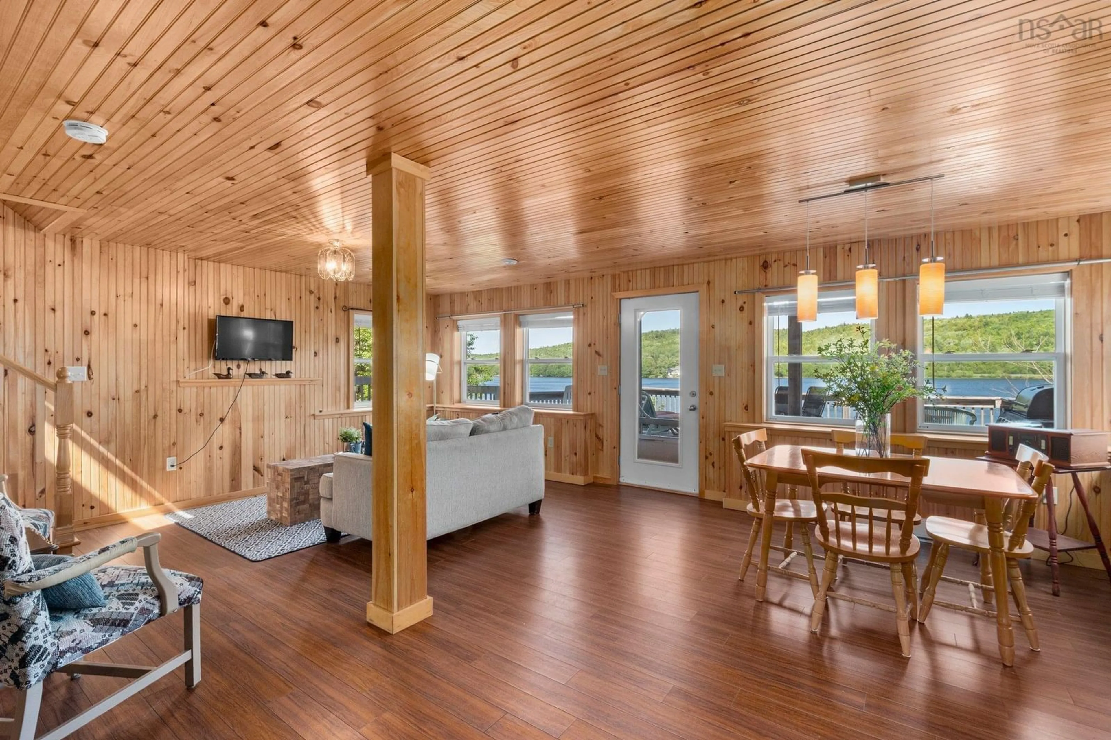 Open concept kitchen, wood/laminate floor for 131 Innes Lane, Upper Vaughan Nova Scotia B0N 2T0