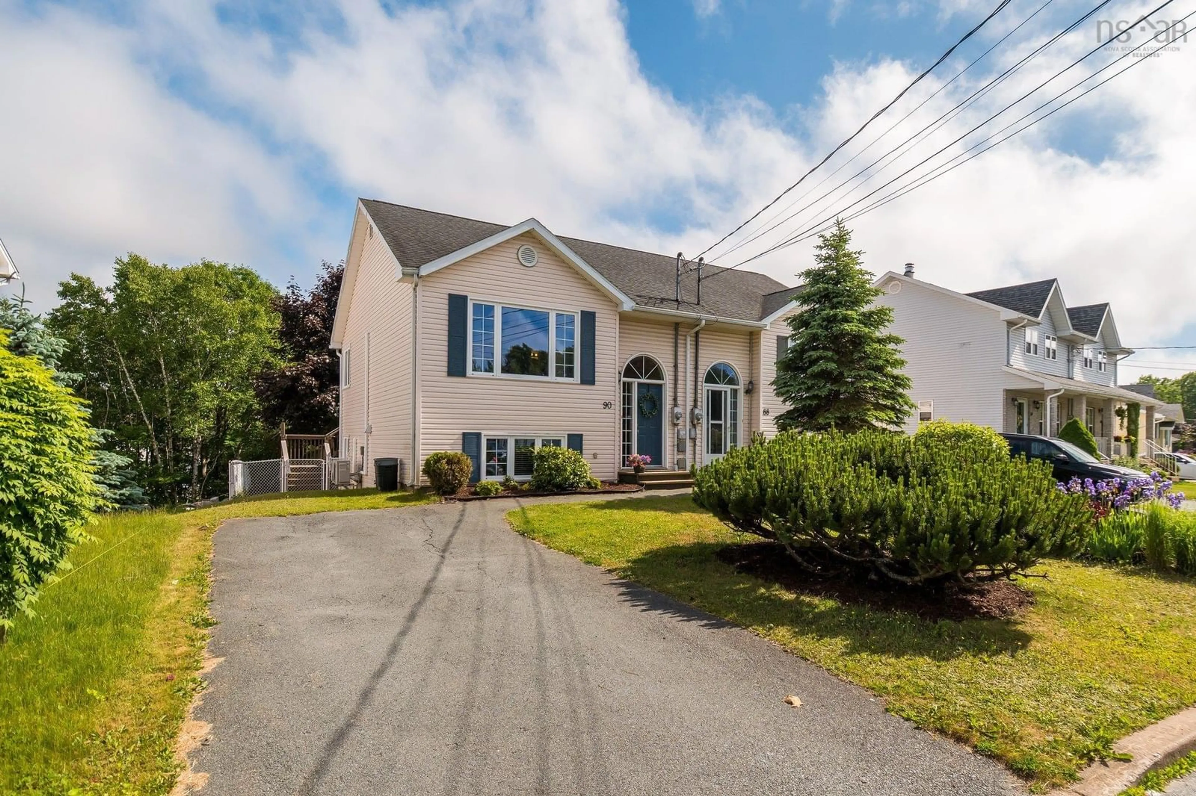 Home with vinyl exterior material, street for 90 Lancaster Dr, Dartmouth Nova Scotia B3A 4X8