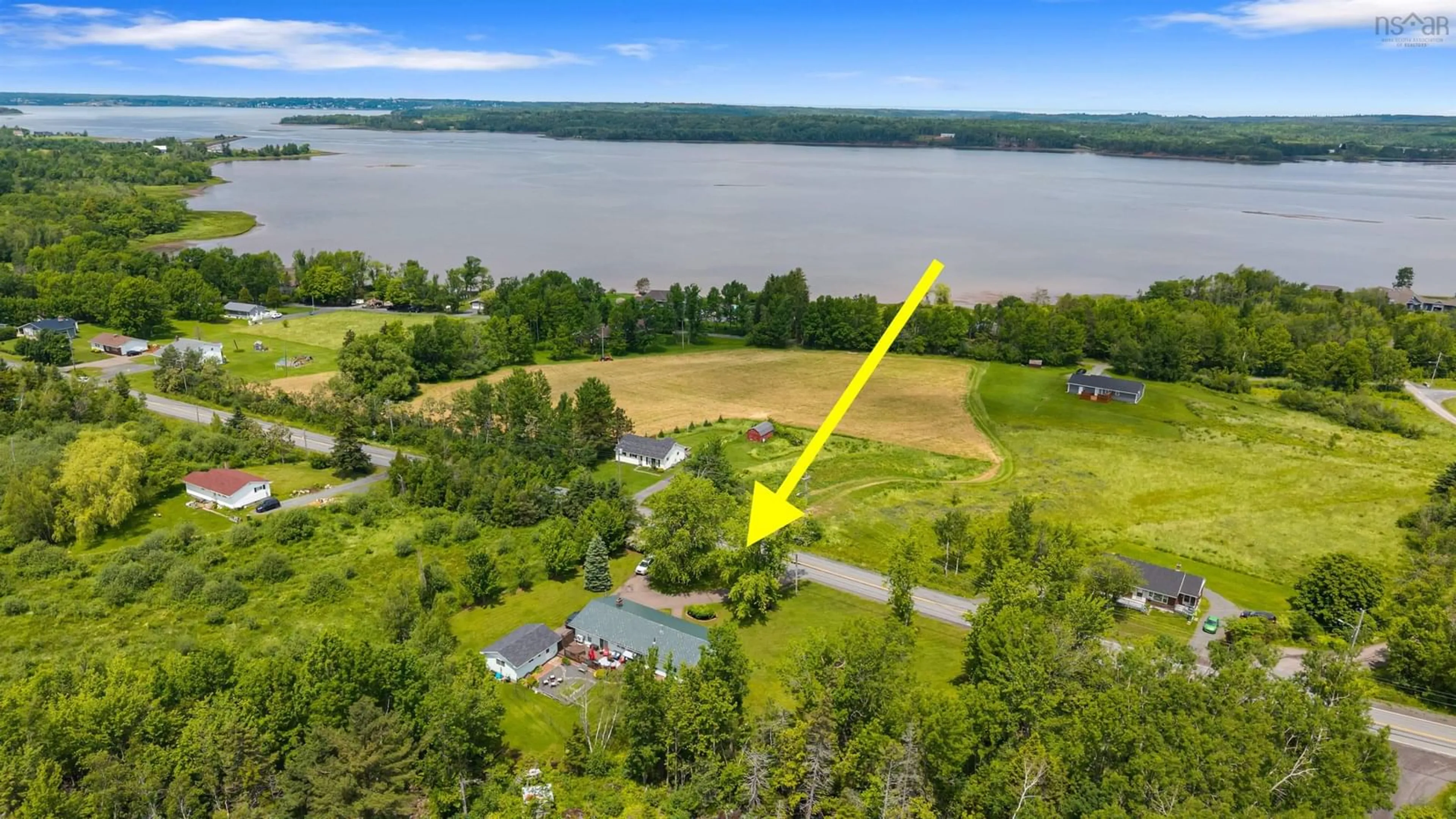 A pic from outside/outdoor area/front of a property/back of a property/a pic from drone, water/lake/river/ocean view for 1241 Abercrombie Rd, Granton Nova Scotia B2H 5C6